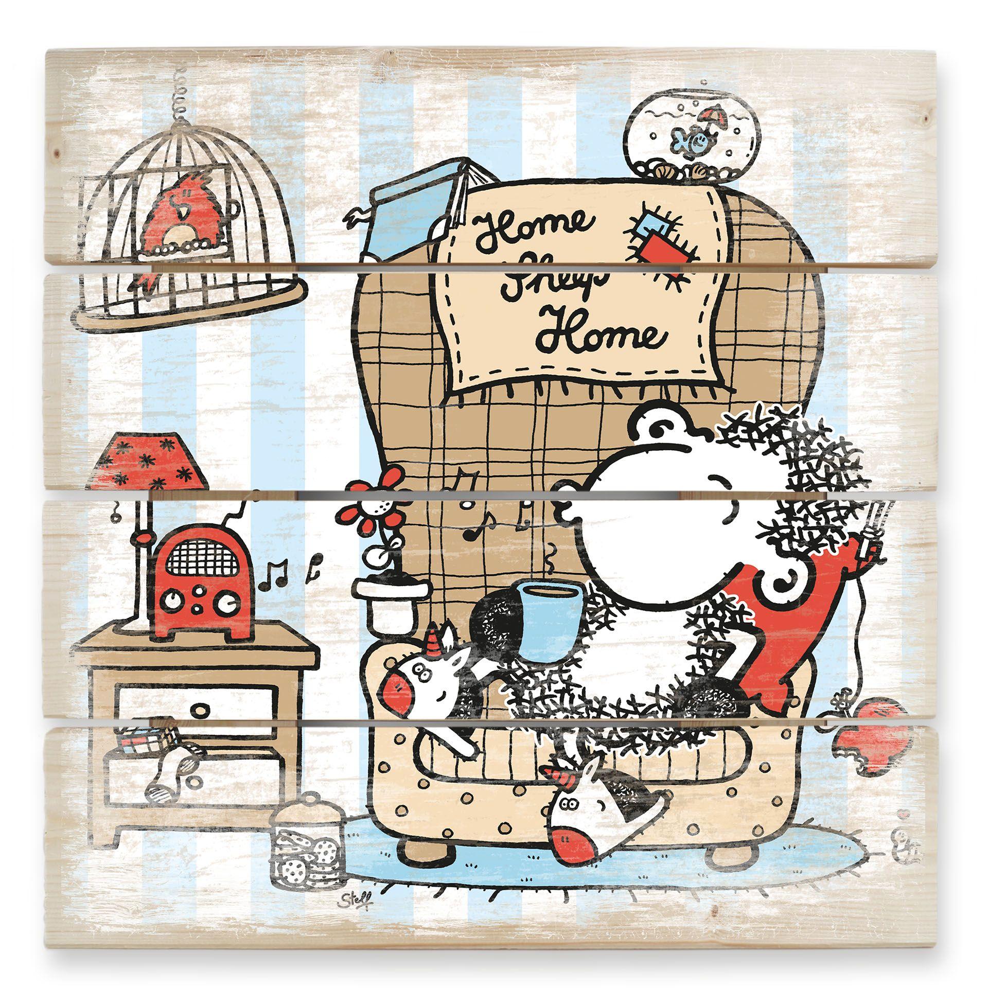 Holzbild sheepworld Home Sheep Home Music