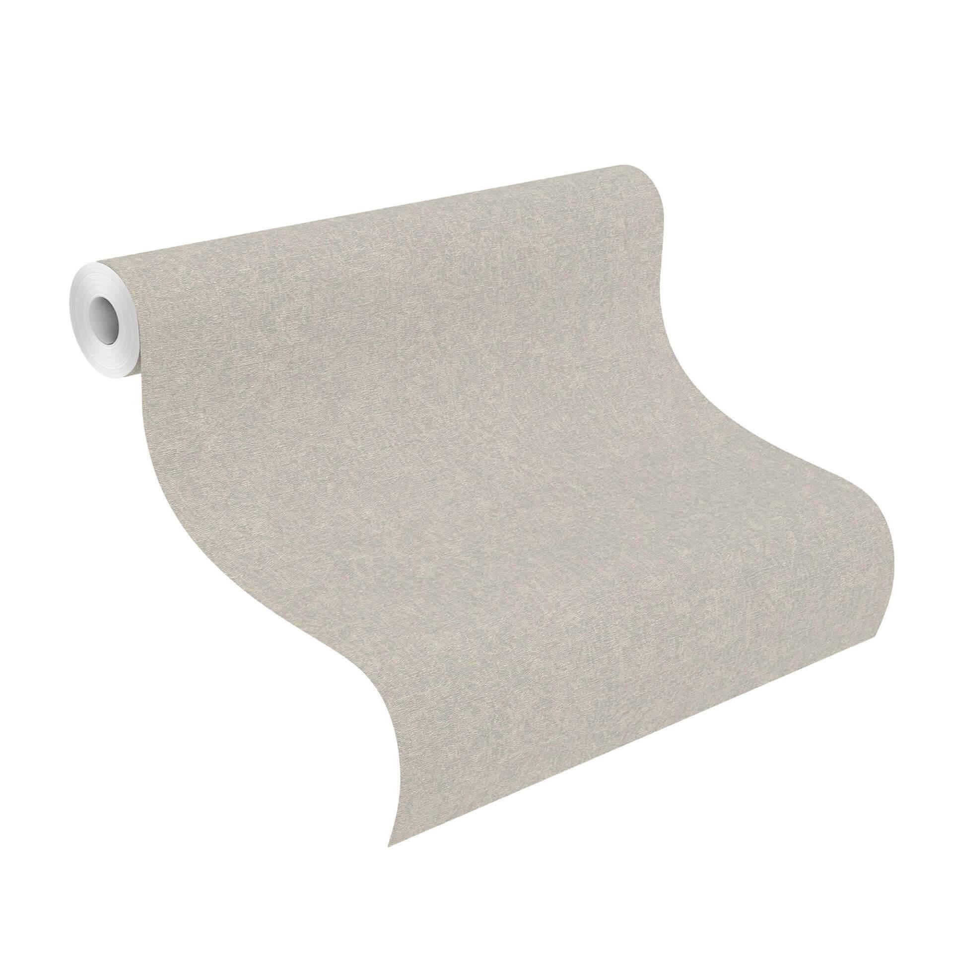 Papier peint intissé Rasch, papier peint uni Composition gris argenté