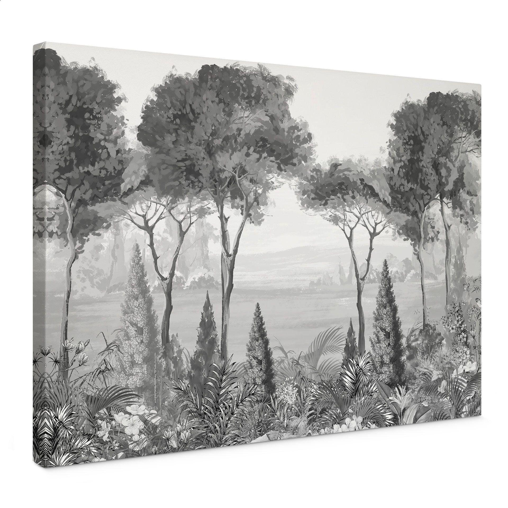 Canvas schilderij Idyllisch plantenlandschap - Ms Tiff