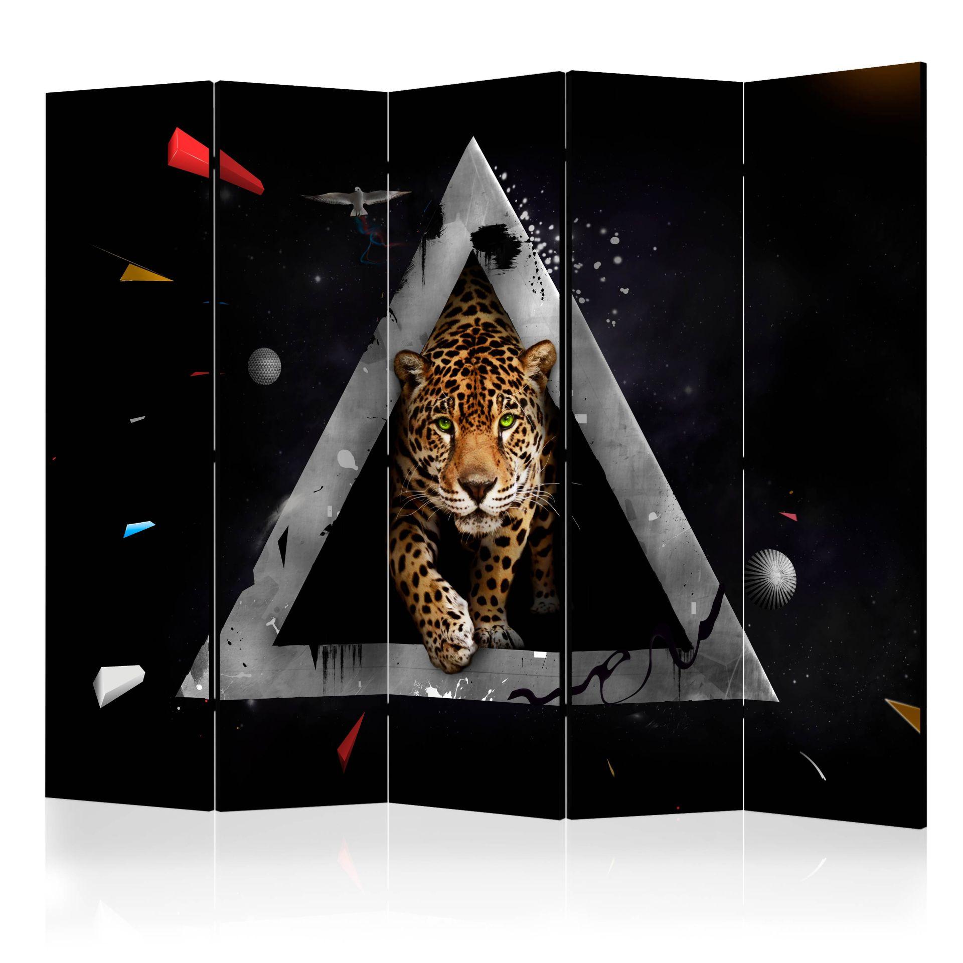 Rumdeler - Wild vision of the future (sort) , 5-delt - 225x172 cm