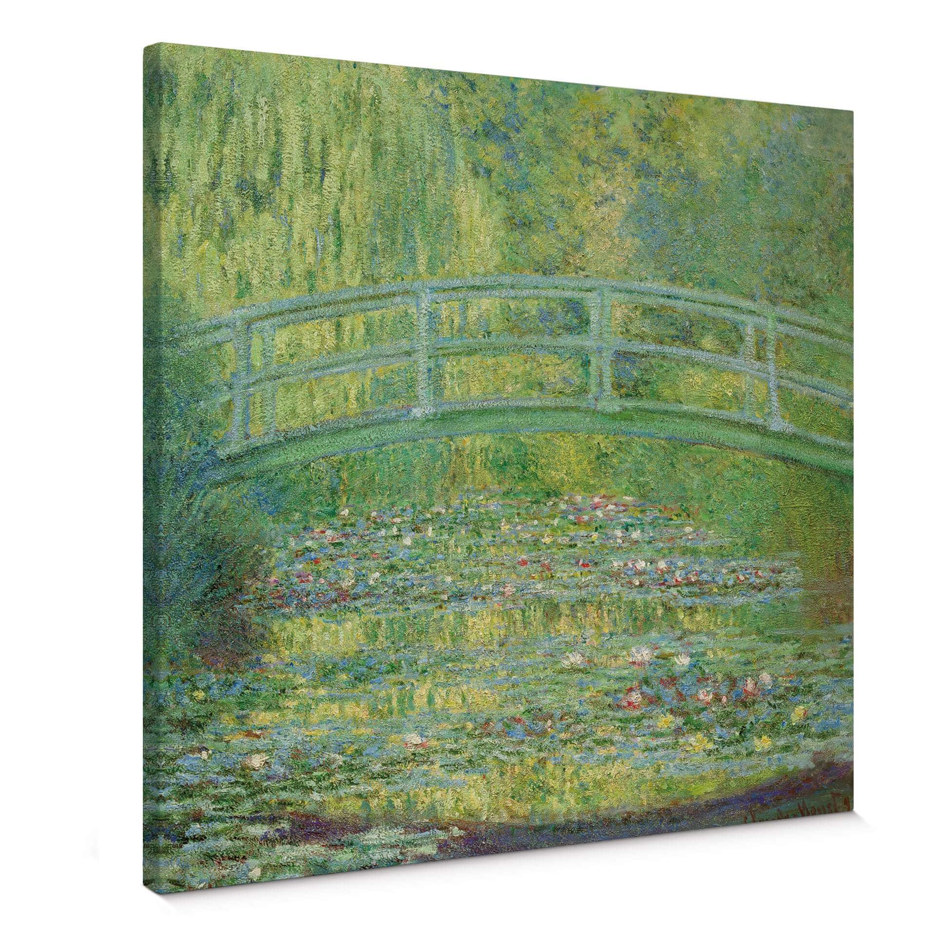 Lienzo Monet - Estanque de nenúfares y puente japonés