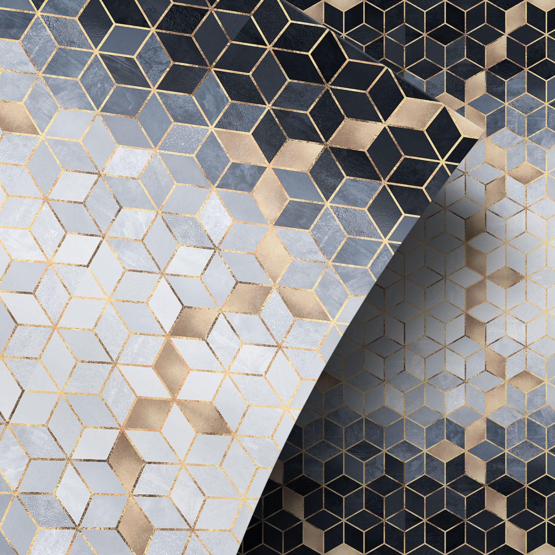 Møbelfolie Fredriksson - Blå geometri