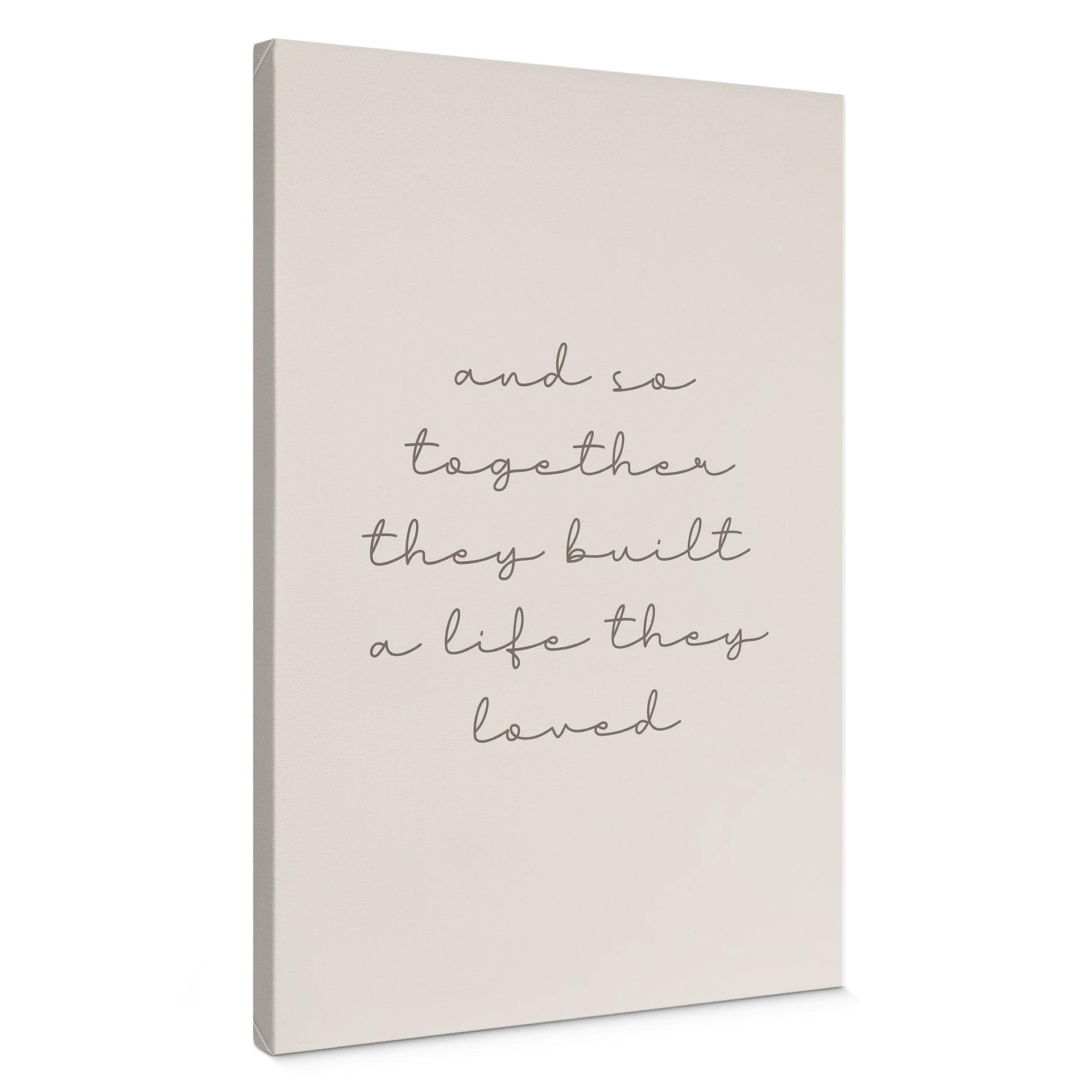 Sammen Canvasbillede - love saying til stuen