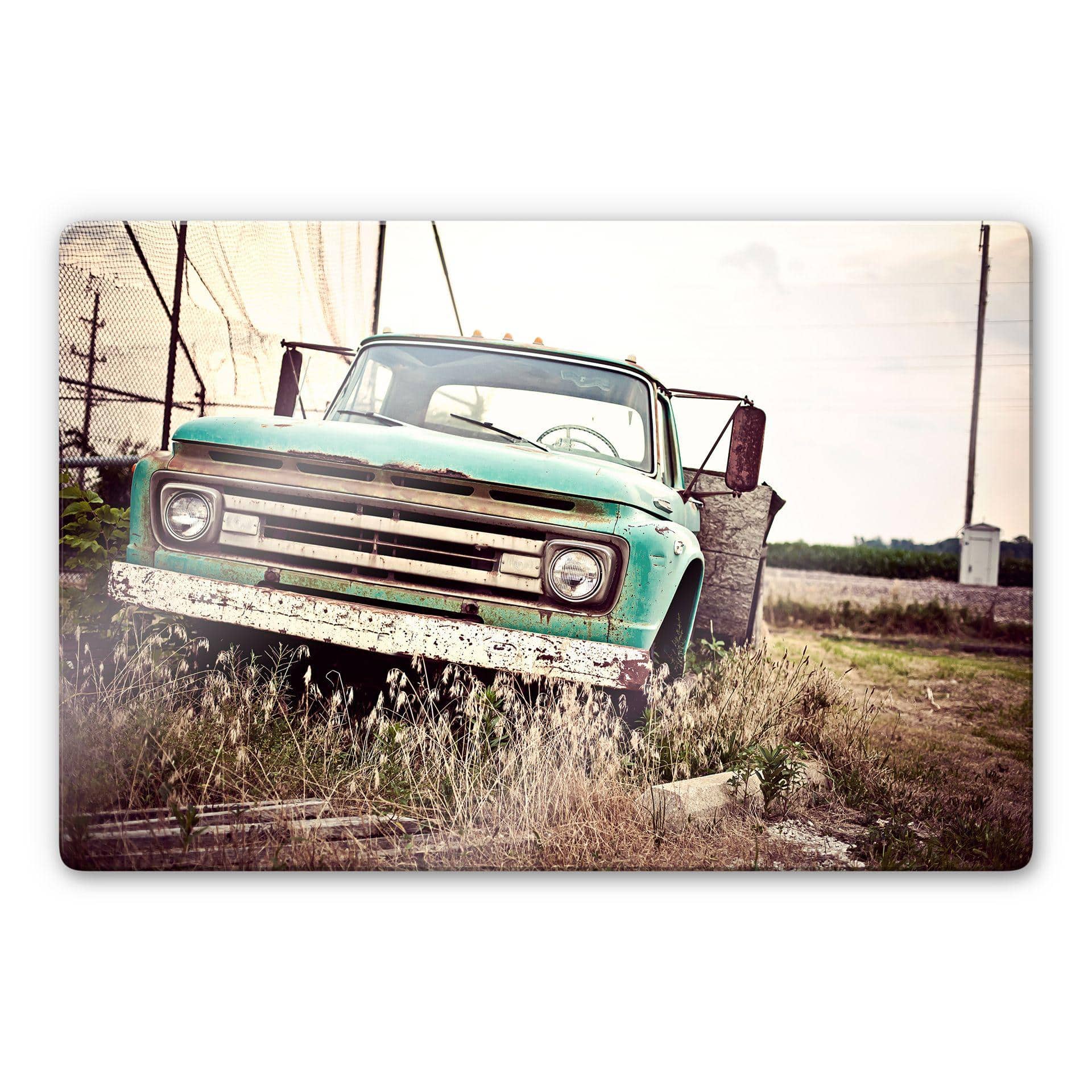 Tableau en verre - American rusted Truck
