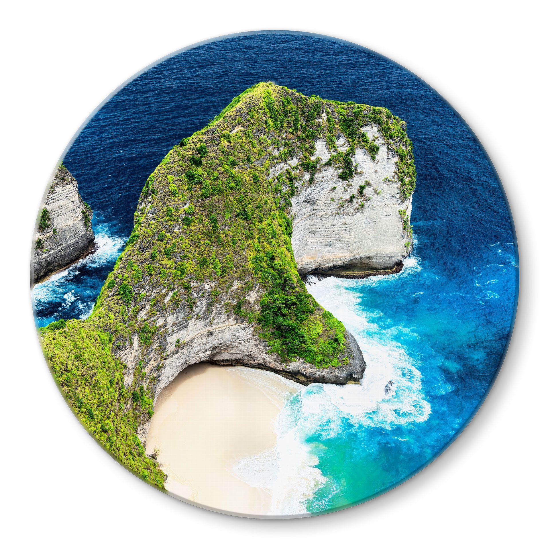 Glasbillede - Klippekyst af Nusa Penida - Hugonnard - Rund