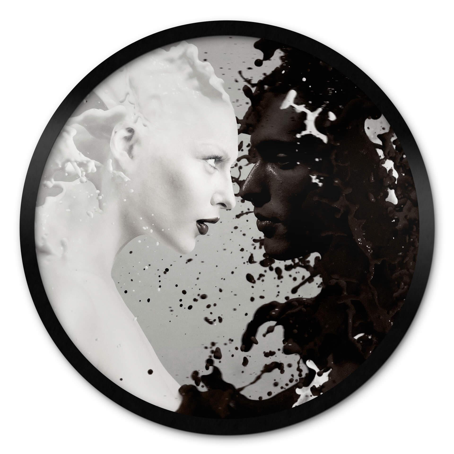 Plakat Mælk & kaffe - rund