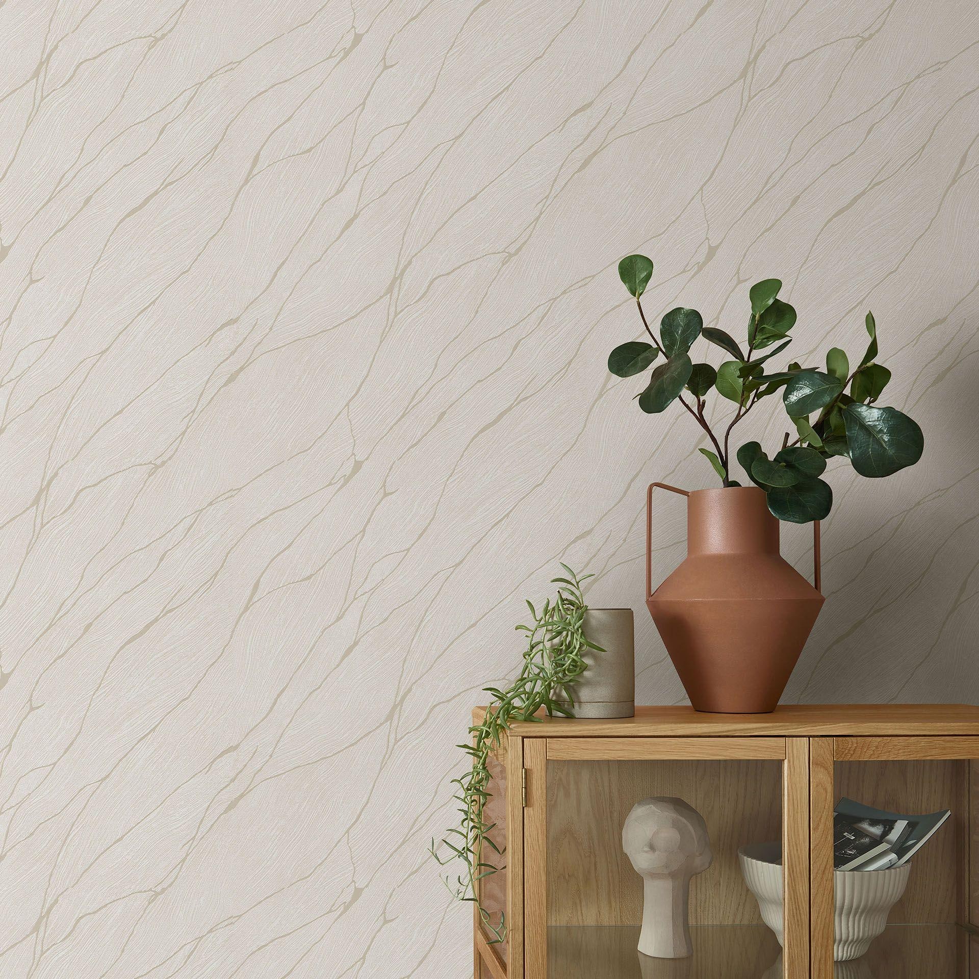 Grafisk tapet Opus beige