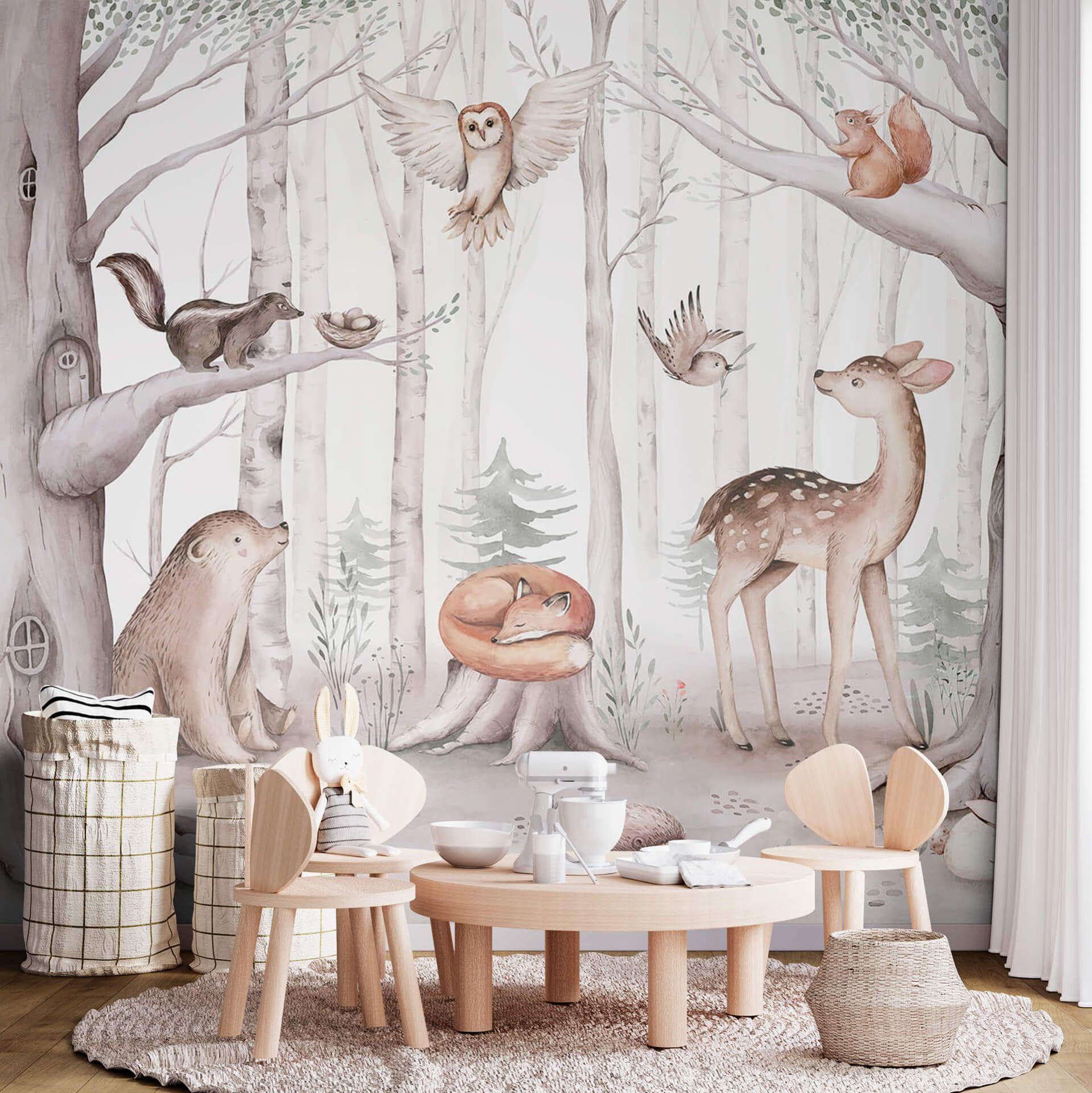 Fototapet Kvilis - Sweet Forest Animals