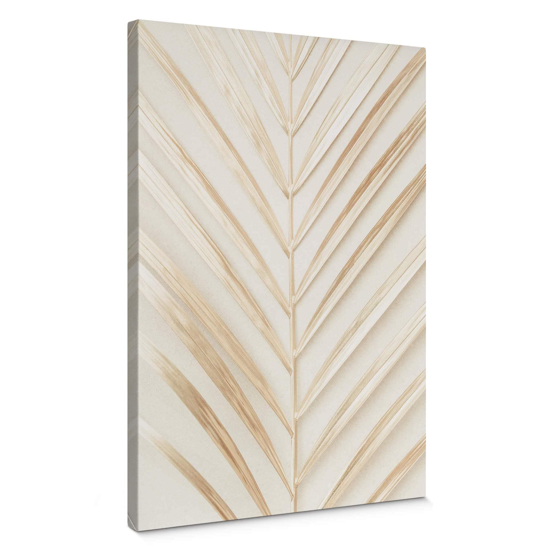 Lienzo 1X Estudio - Hoja de palmera dorada