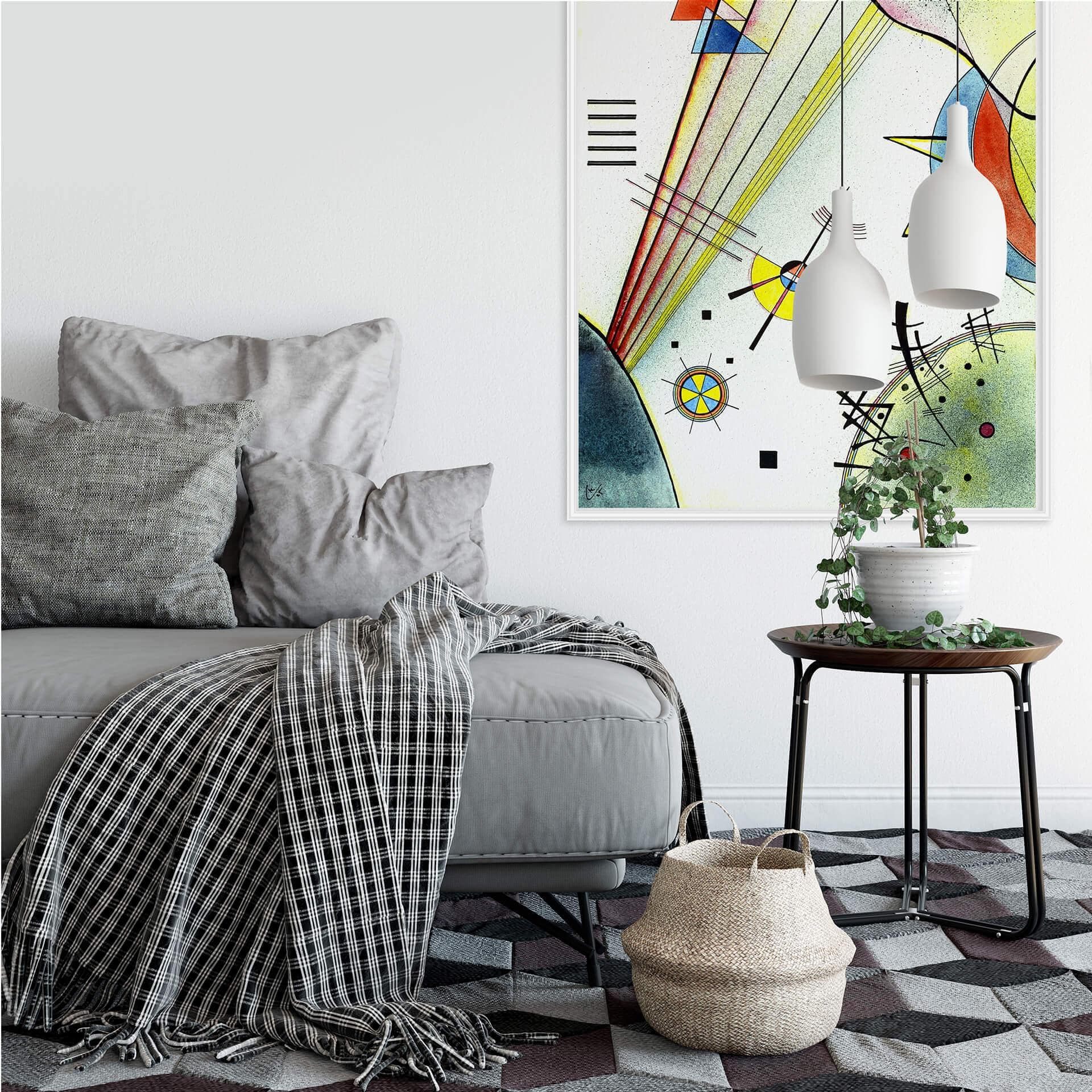 Zelfklevende Poster Kandinsky - Connection