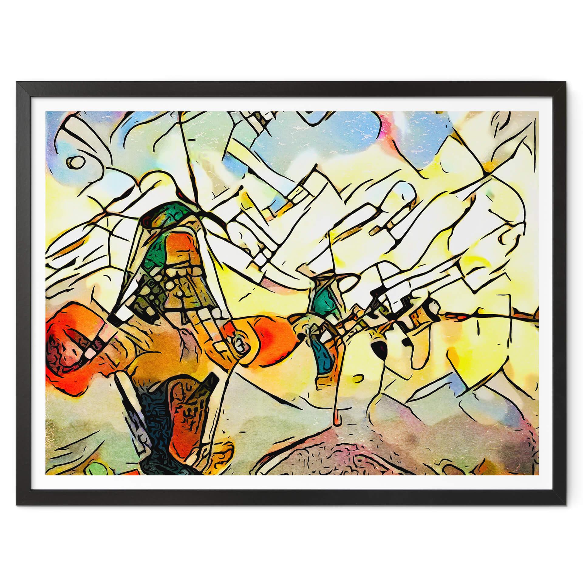 Póster Zamart - Kandinsky y los molinos de viento holandeses
