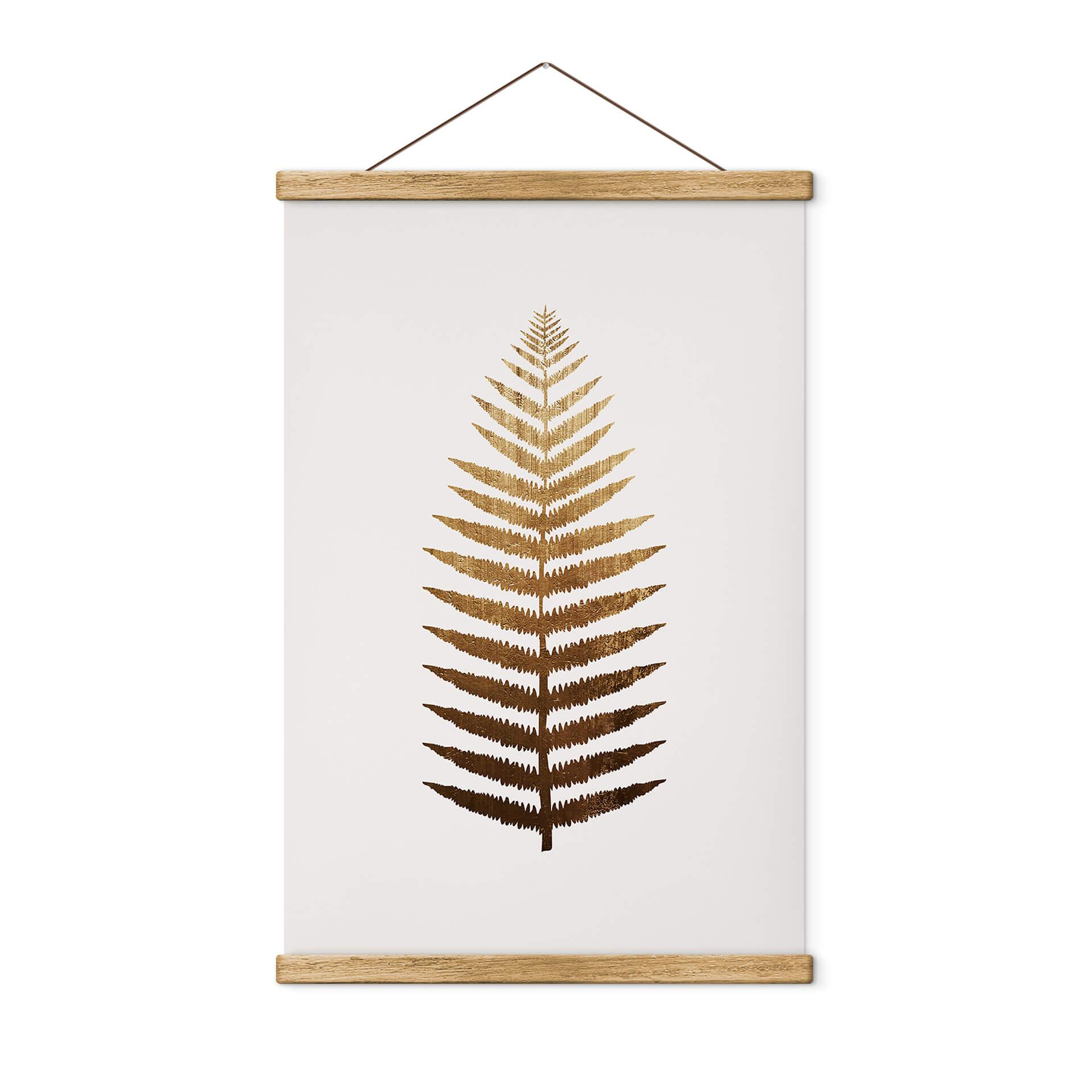 Tekstil plakat Kubistika - Golden Fern