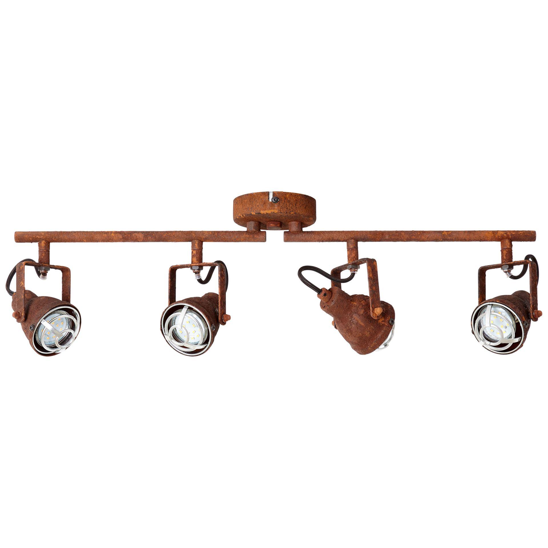 Spotrohr Bela, braun, 68 x 13 cm, Metall Strahler