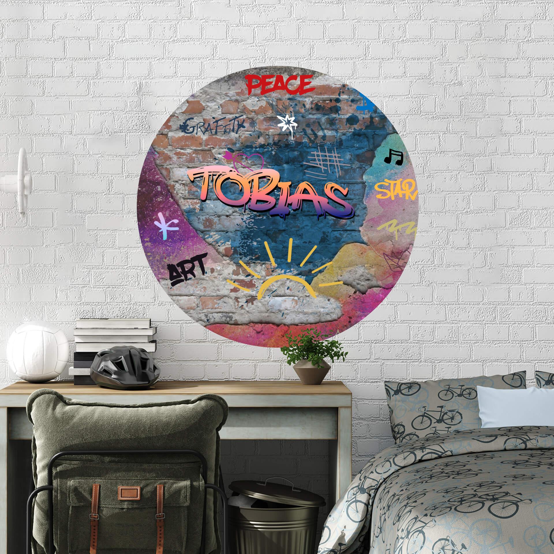 Vinilo decorativo personalizado con texto a elegir - Redondo