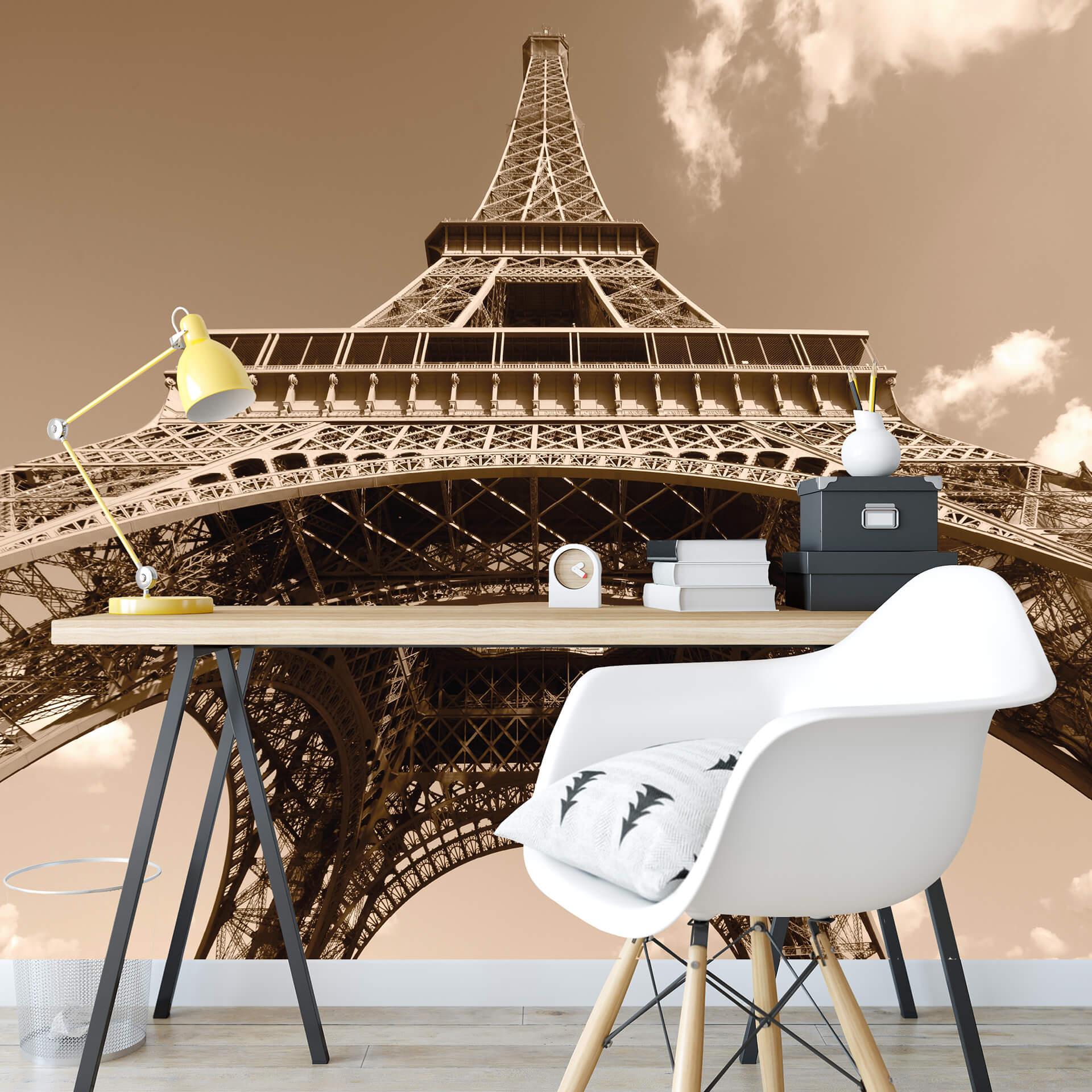 Fotomural en perspectiva de la Torre Eiffel - 336x260 cm