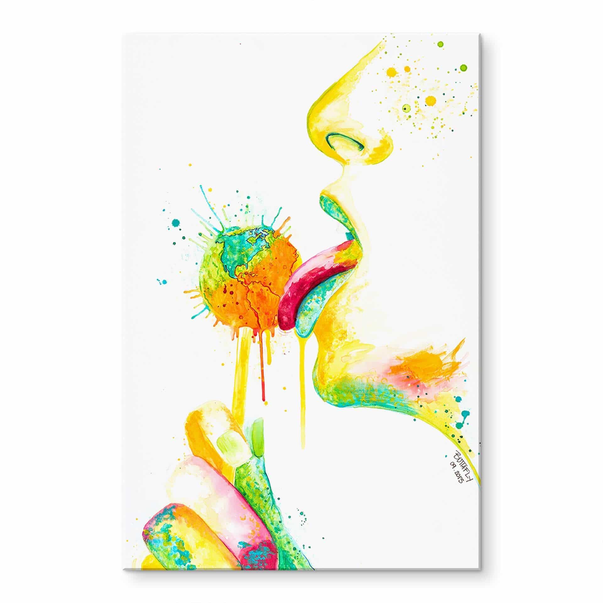 Tableau en verre acrylique - Buttfly - Lollipop