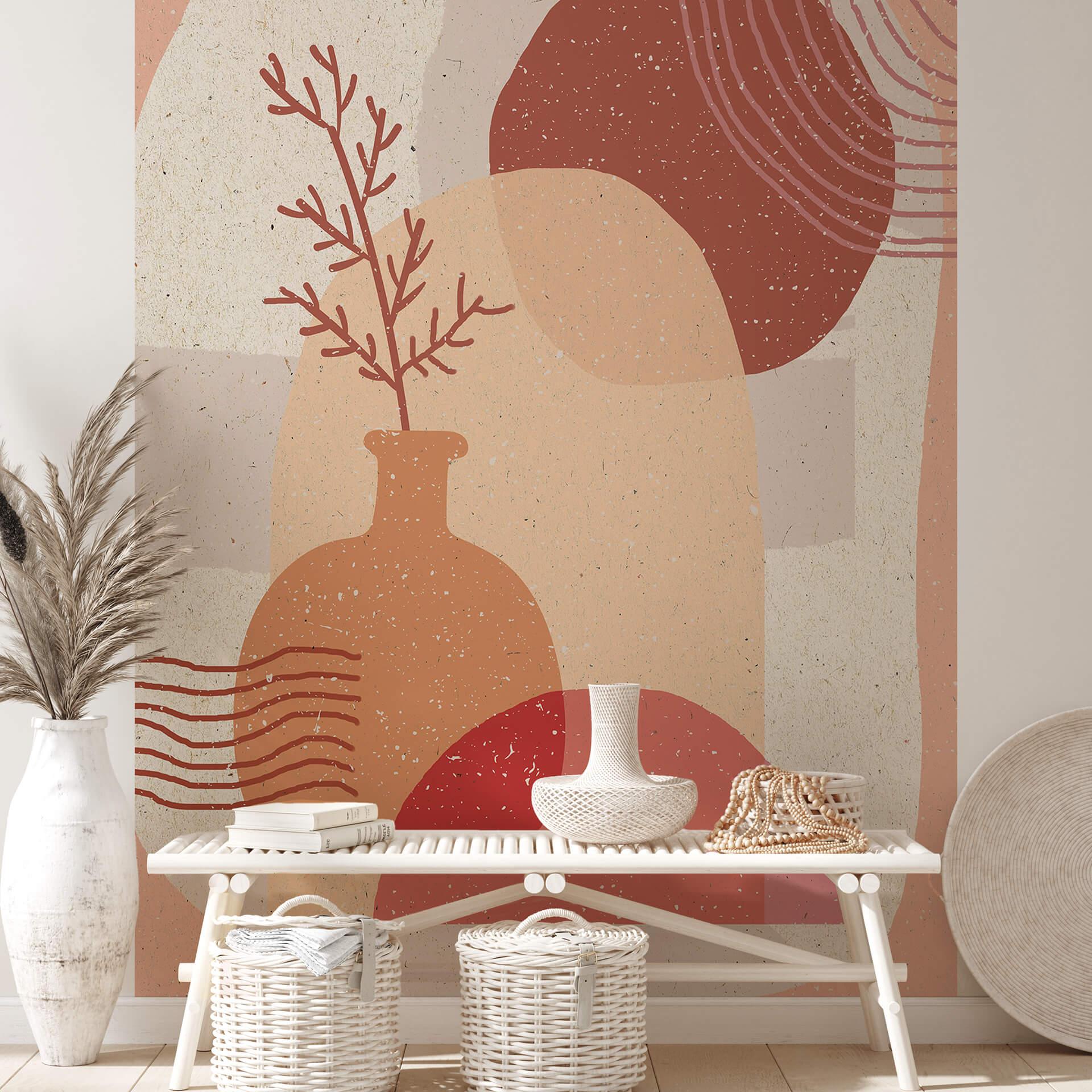 Fototapet Demir - Boho illustration af en plante