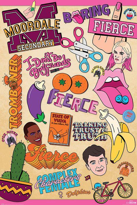 Poster, film poster Sex Education - Infographic 61x91,5 cm