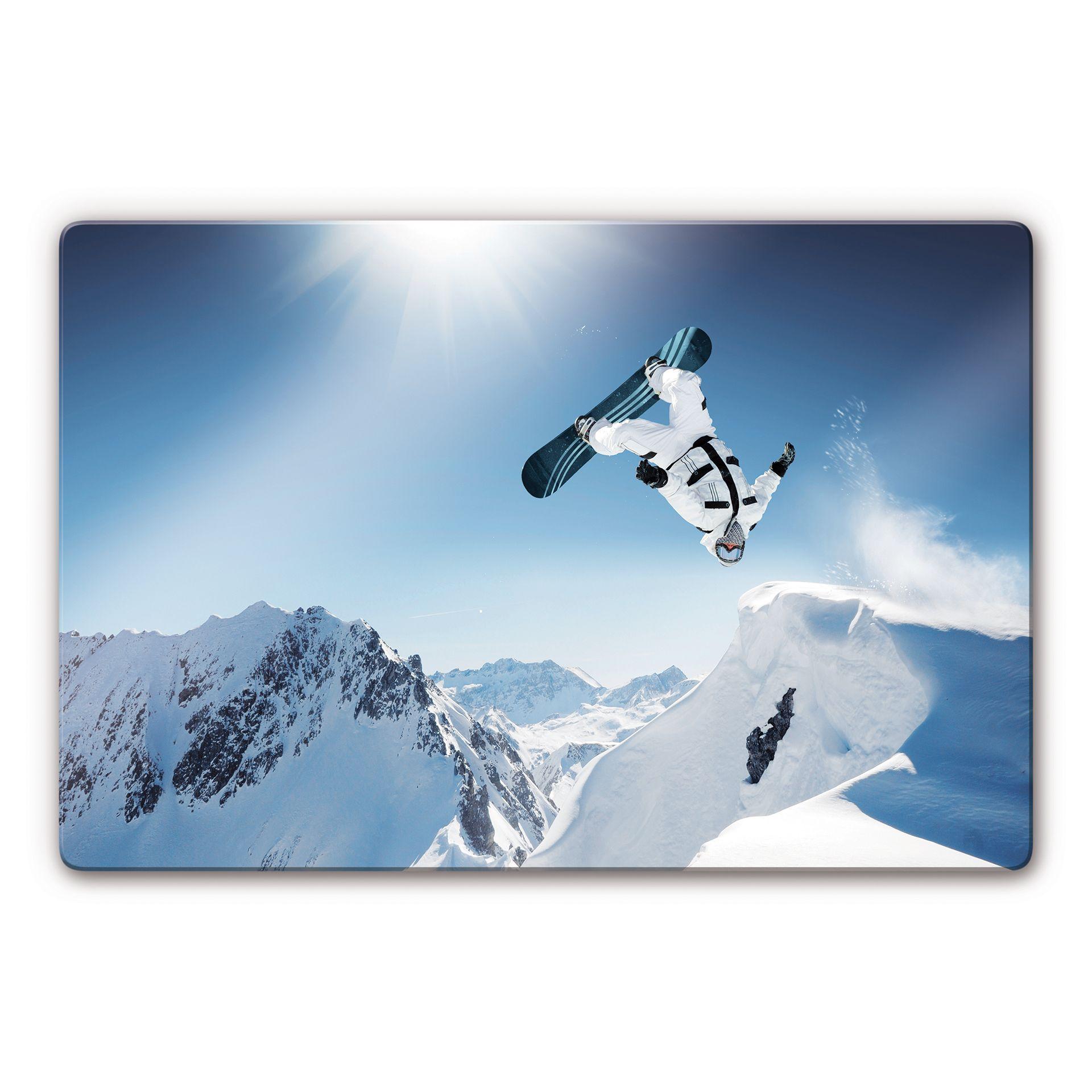 Tableau en verre - Snowboarder