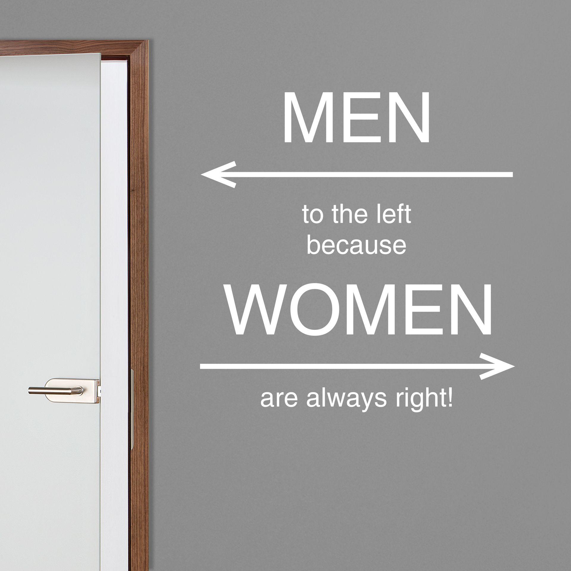 Wallsticker - WC - women are always right!