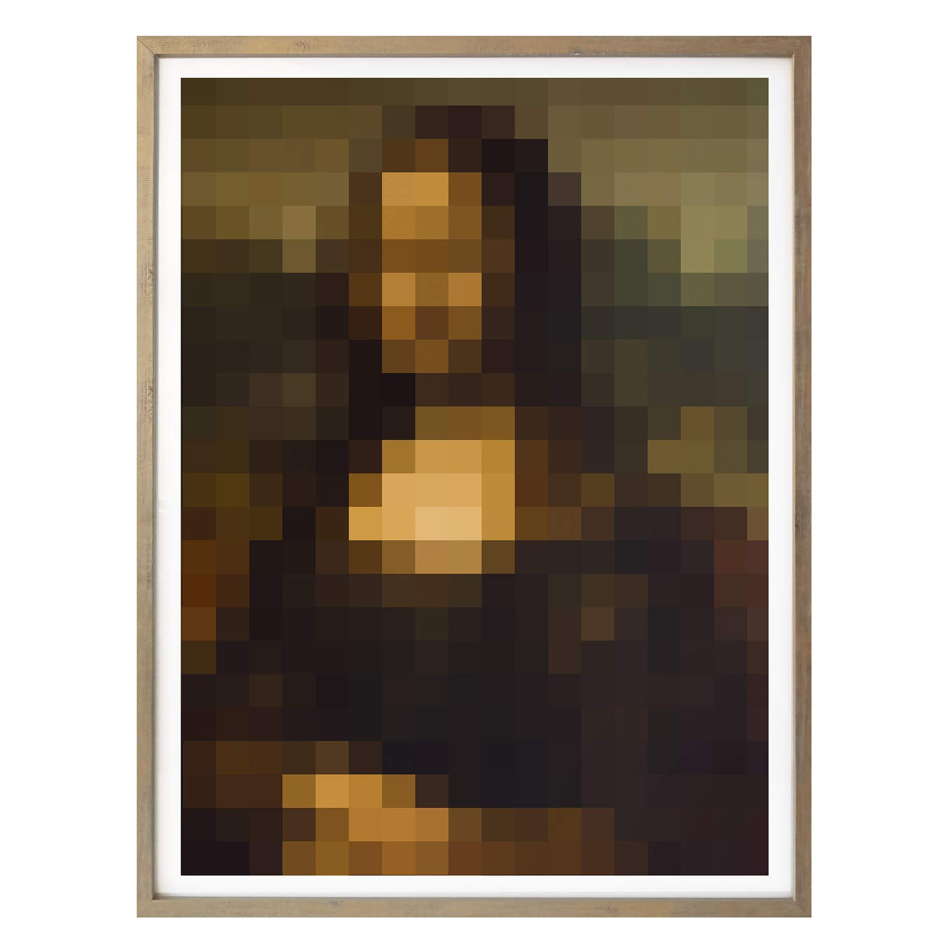 Póster Pixelart - da Vinci - Mona Lisa