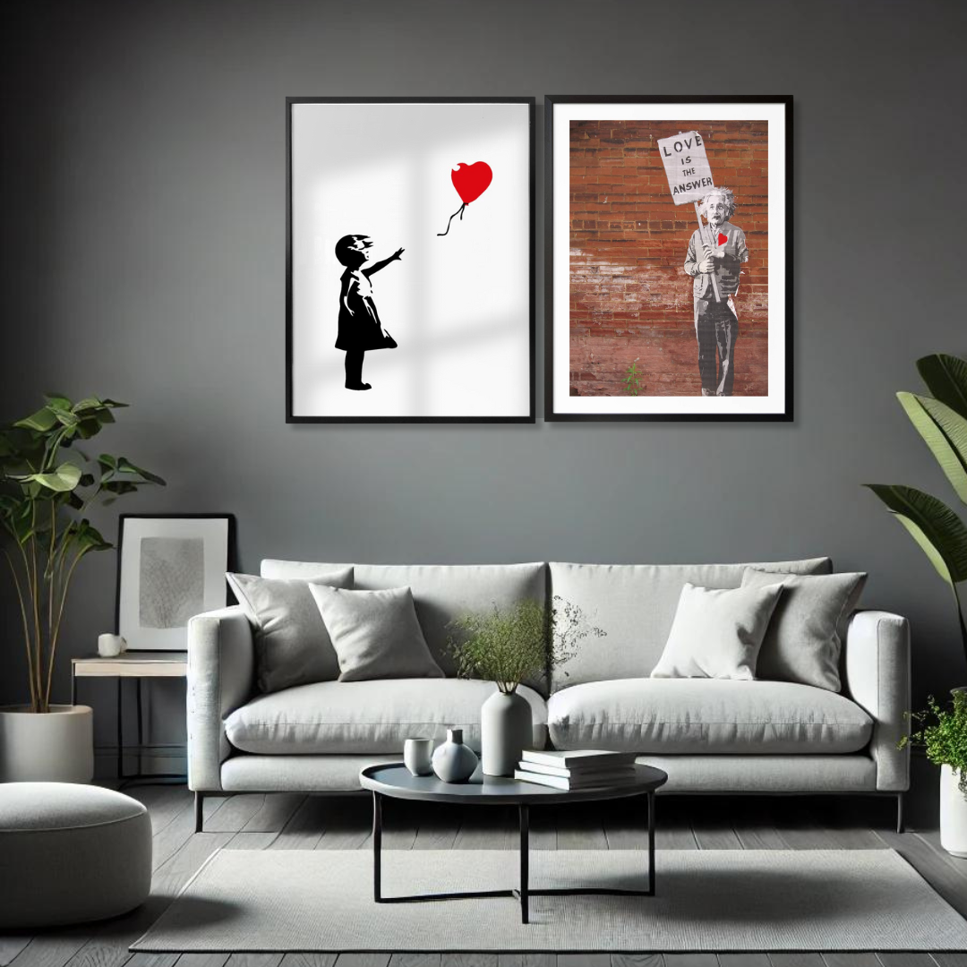 Poster Banksy - Girl with the red balloon - 24x30 cm | wall-art.nl
