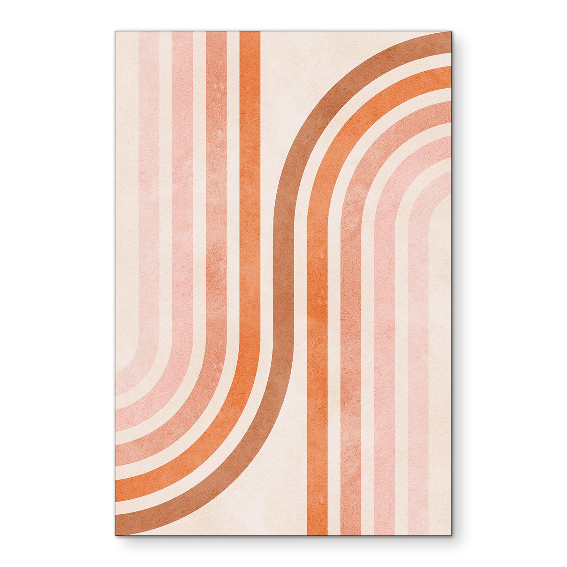 Billede Flydende geometri i retro-look - Costa – print på aluminium (Alu-Dibond)