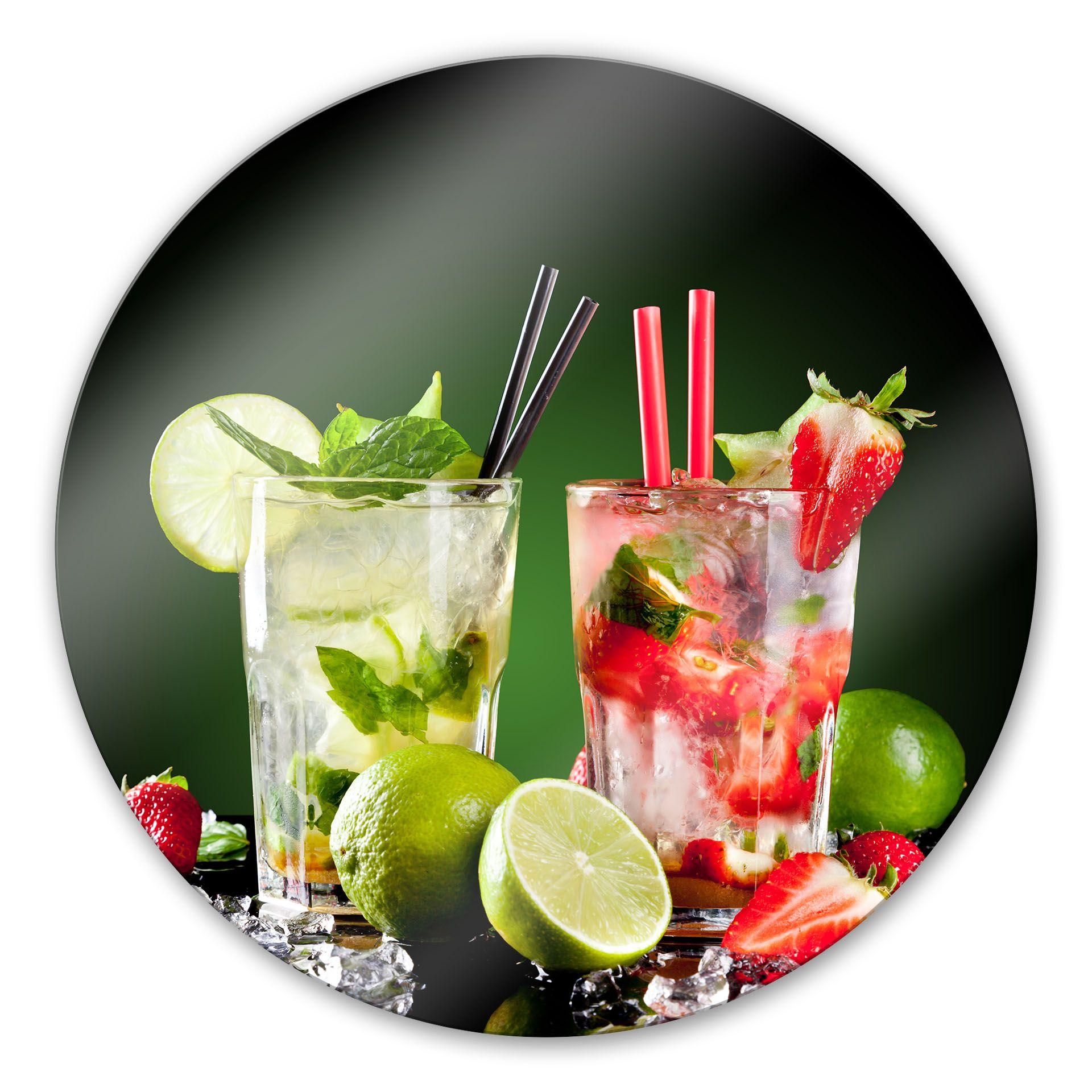 Stampa su vetro L'ora del cocktail - tondo