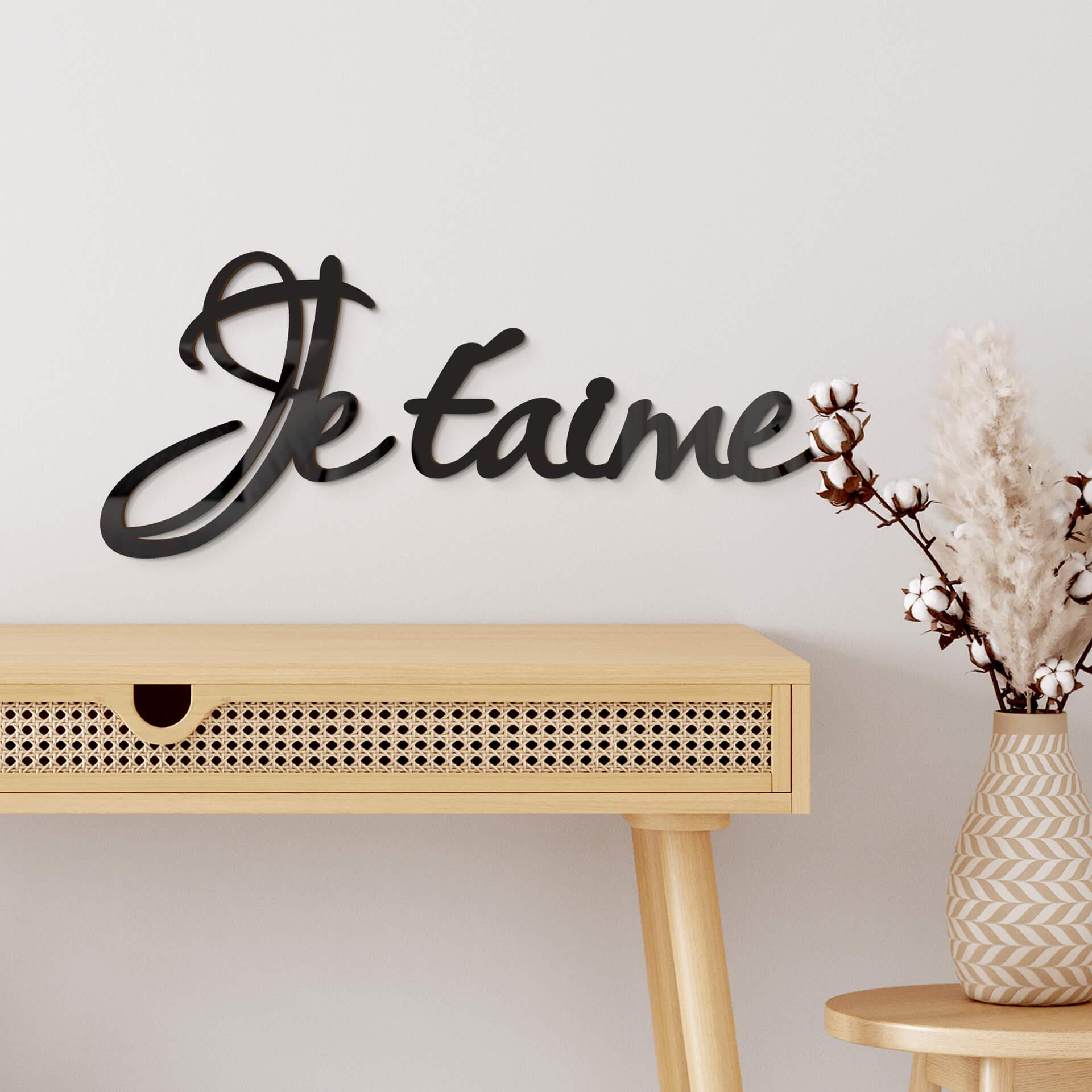 Letras acrílicas Je t'aime
