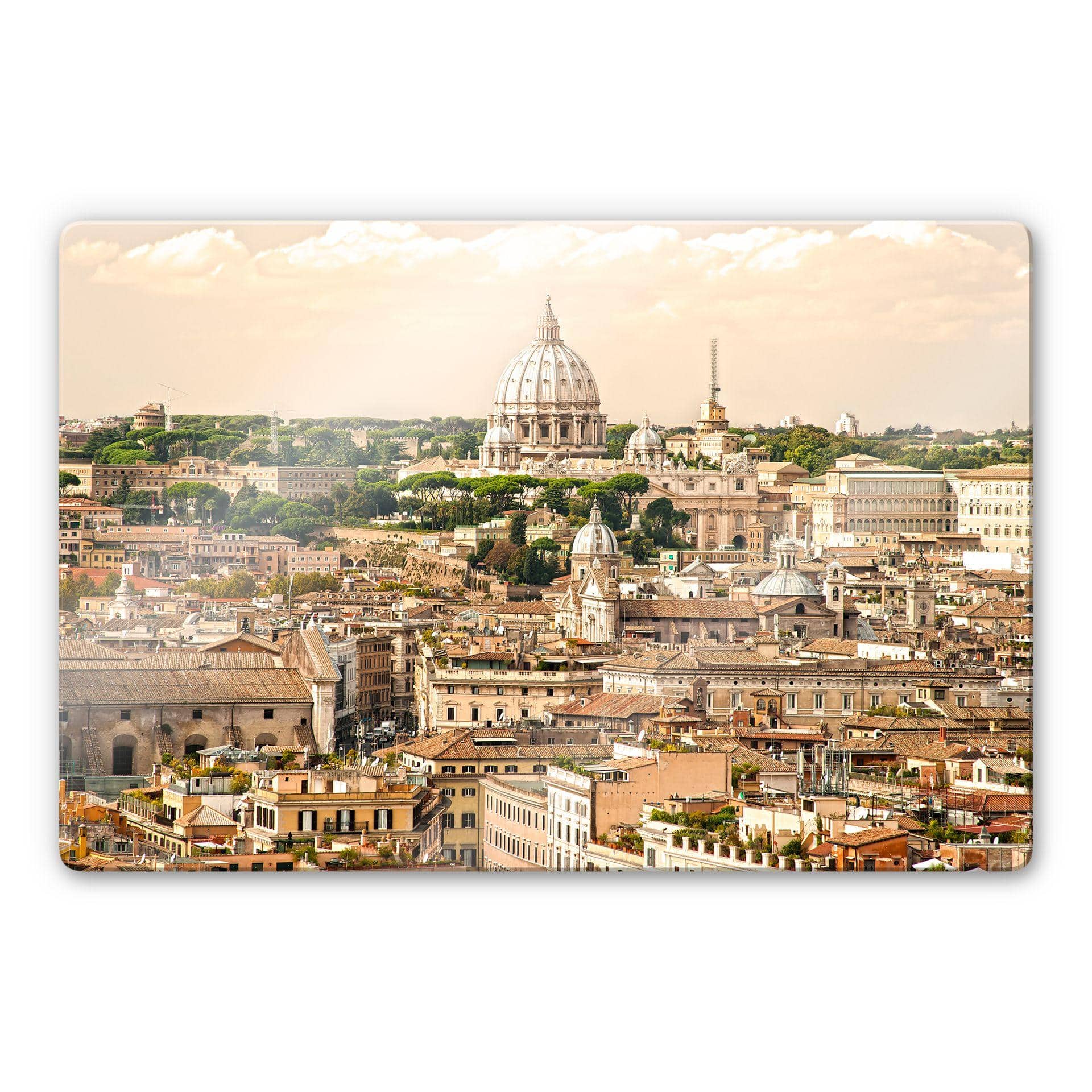 Glasbillede - Rom Panorama