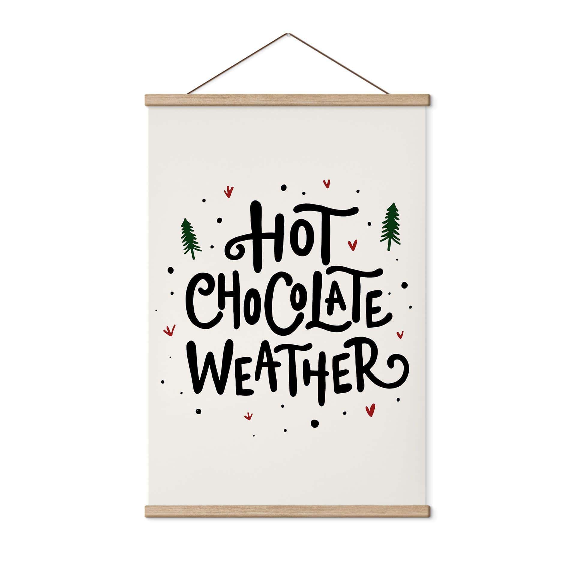 Póster de tela Hot Chocolate Christmas Print - Soley
