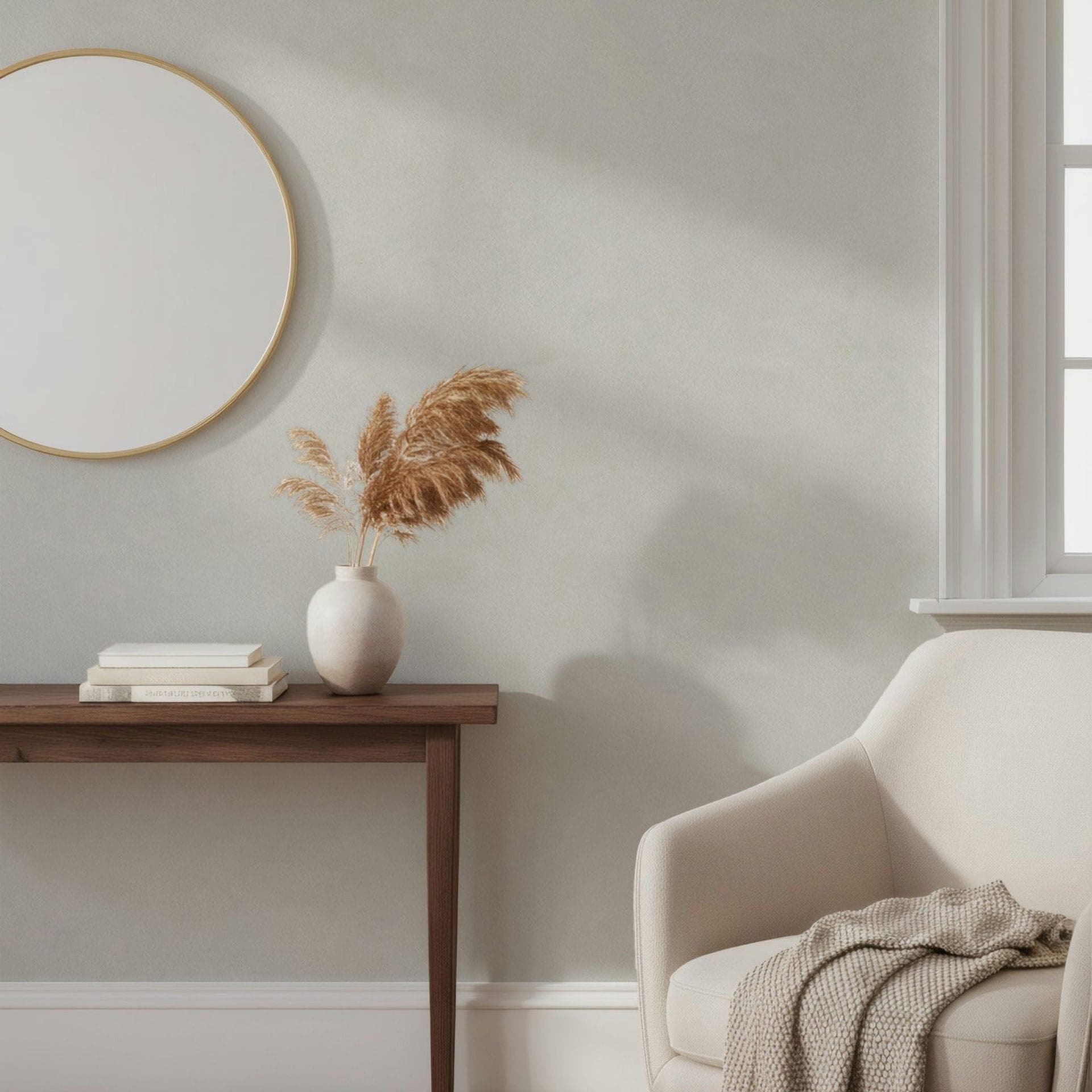 Ikke-vævet tapet i betonlook almindelig mat i beige 
