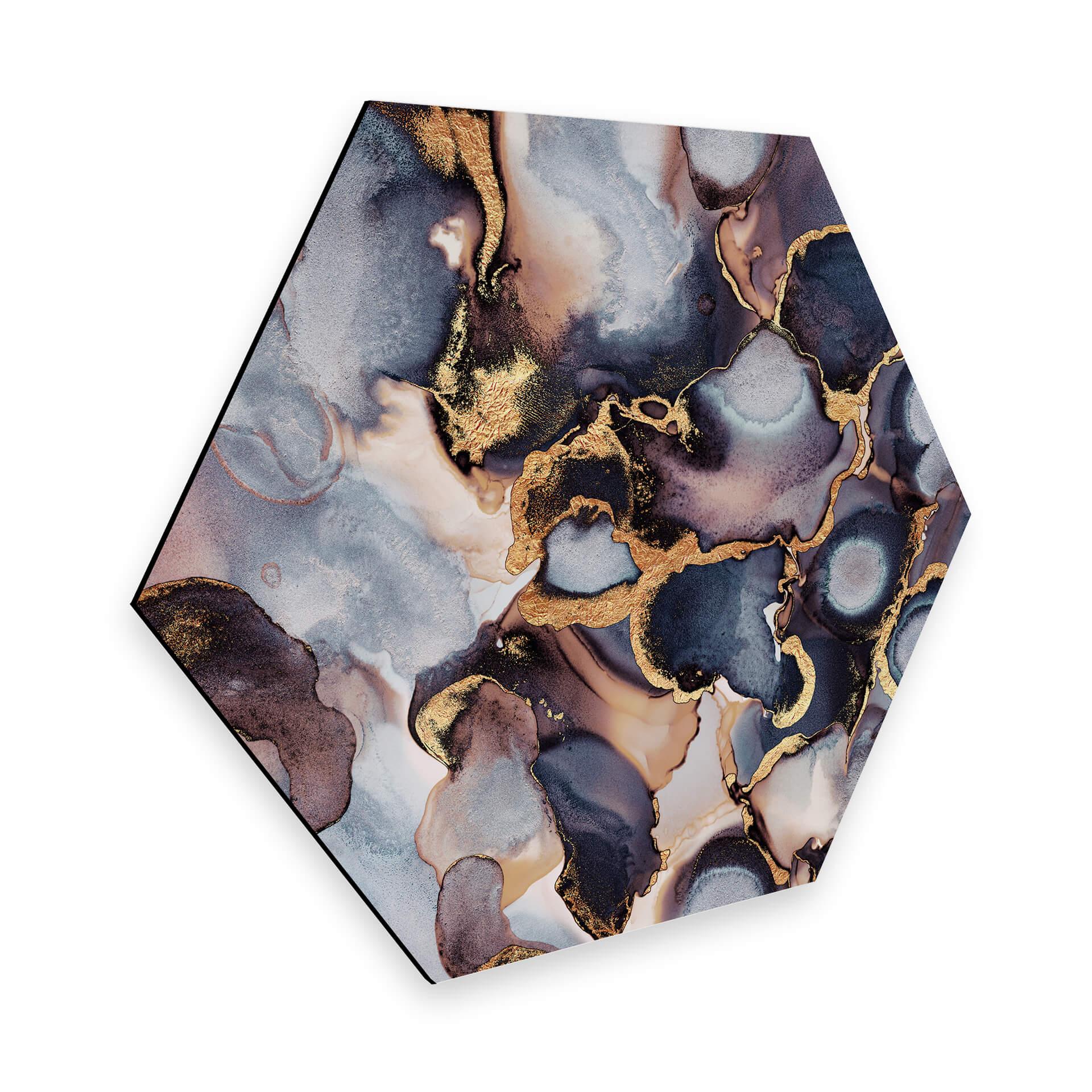 Hexagon - Alu-Dibond - Frederiksson - Pink Shades