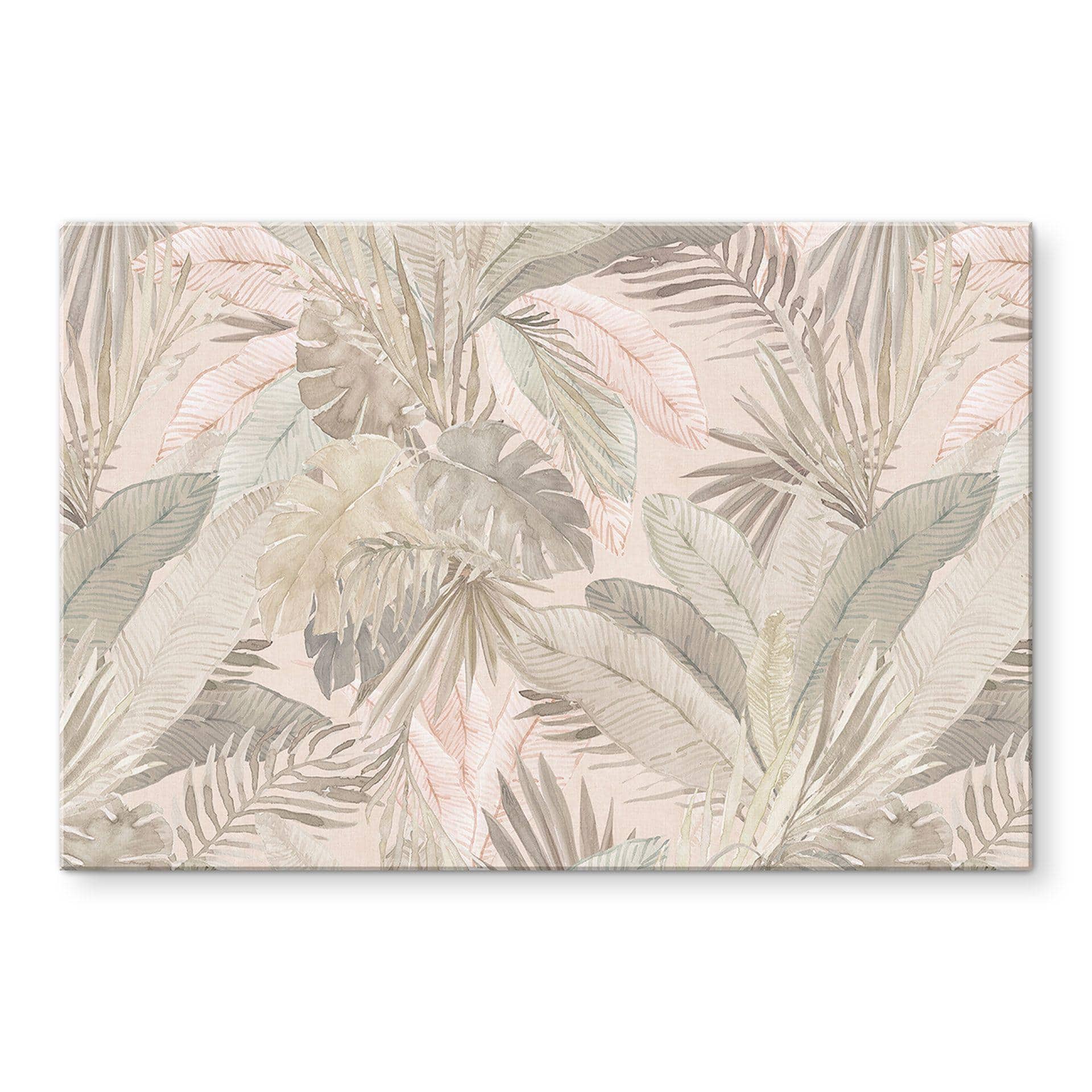 Akrylbillede tropiske blade i junglen pastel - Bloomery Decor