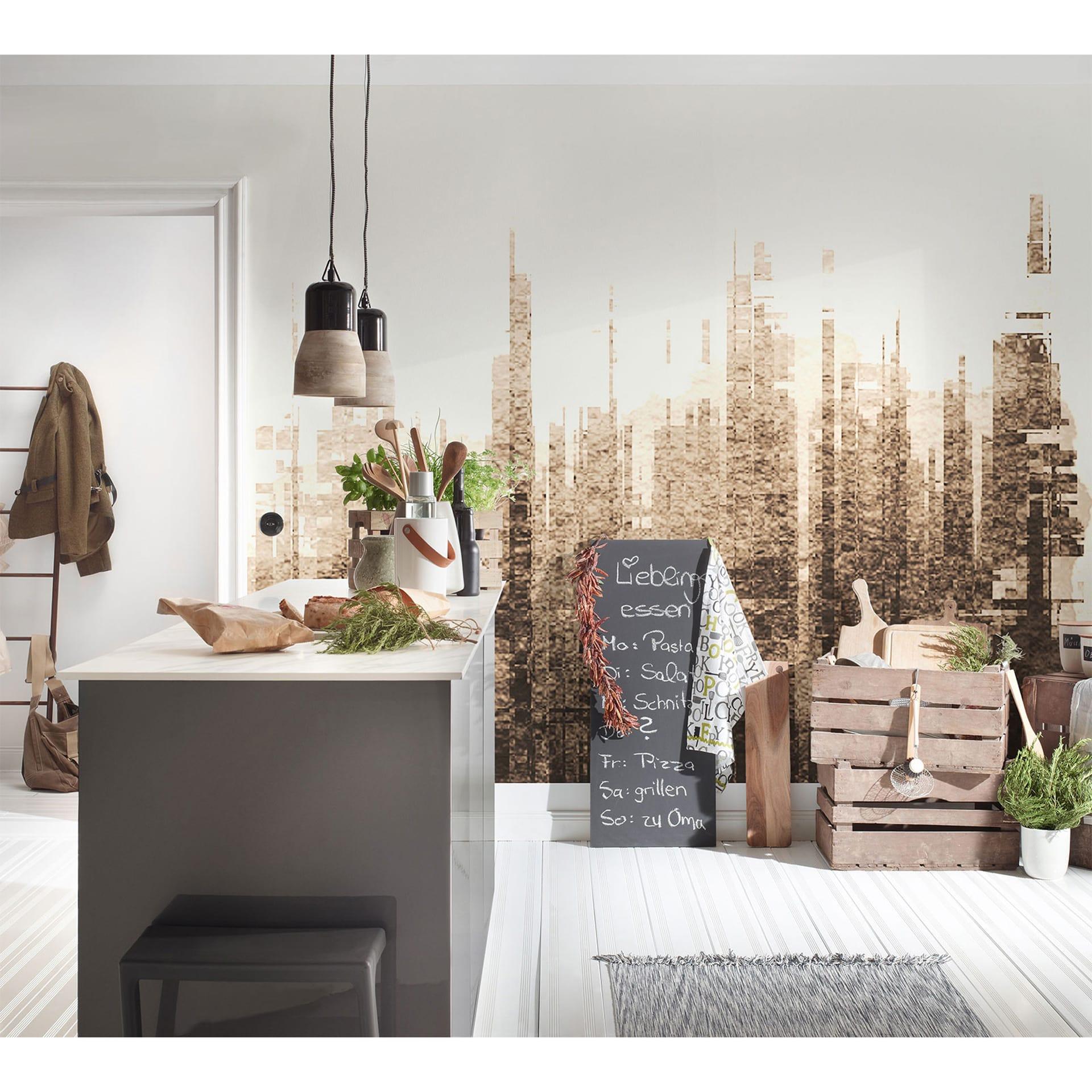Architects Paper Papier peint photo Atelier 47 Skyline Art marron