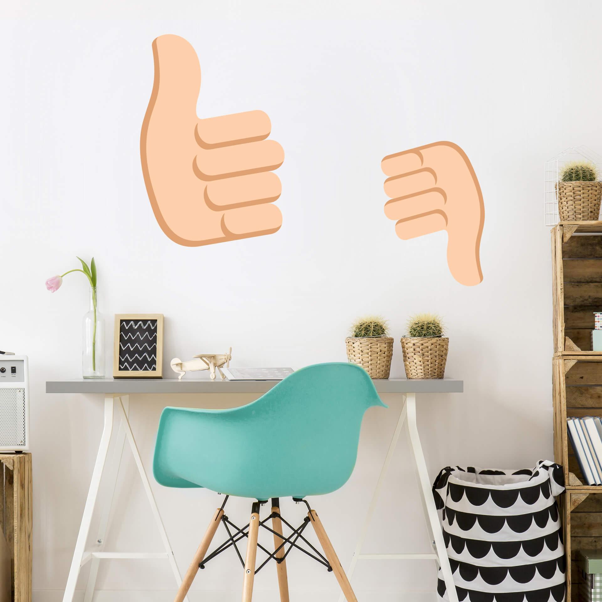 Muursticker Emoji Thumbs up