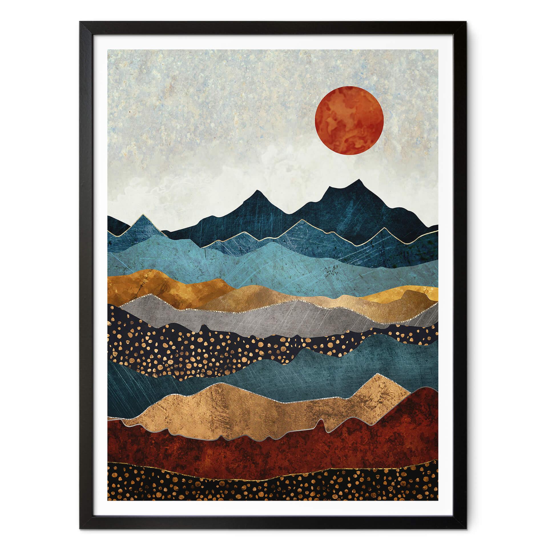 Póster SpaceFrog Designs - Sol de color ámbar