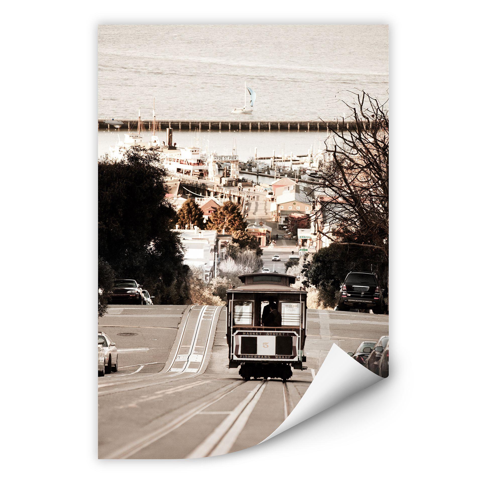 Zelfklevende Poster - Cable Cars