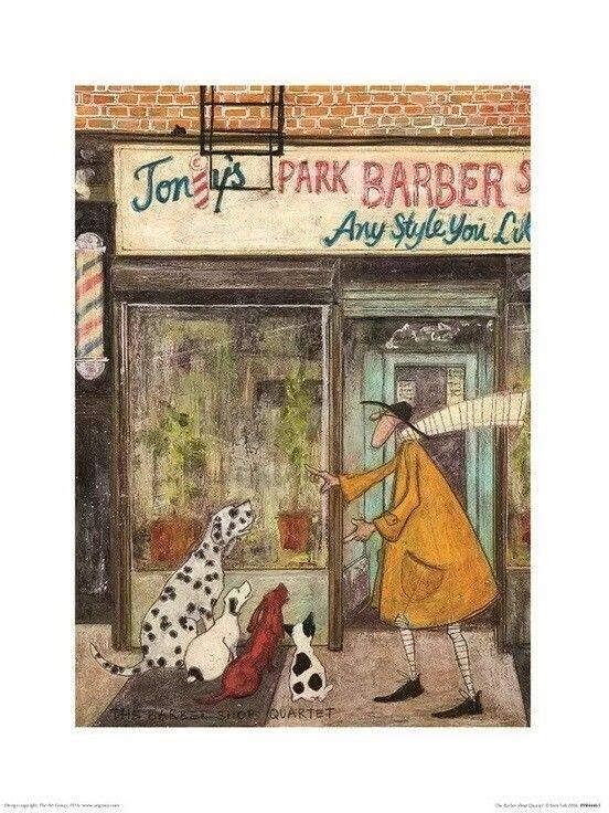 Plakat Sam Toft - The Barber Shop Quartet kunsttryk, Sam Toft (30 x 40 cm)