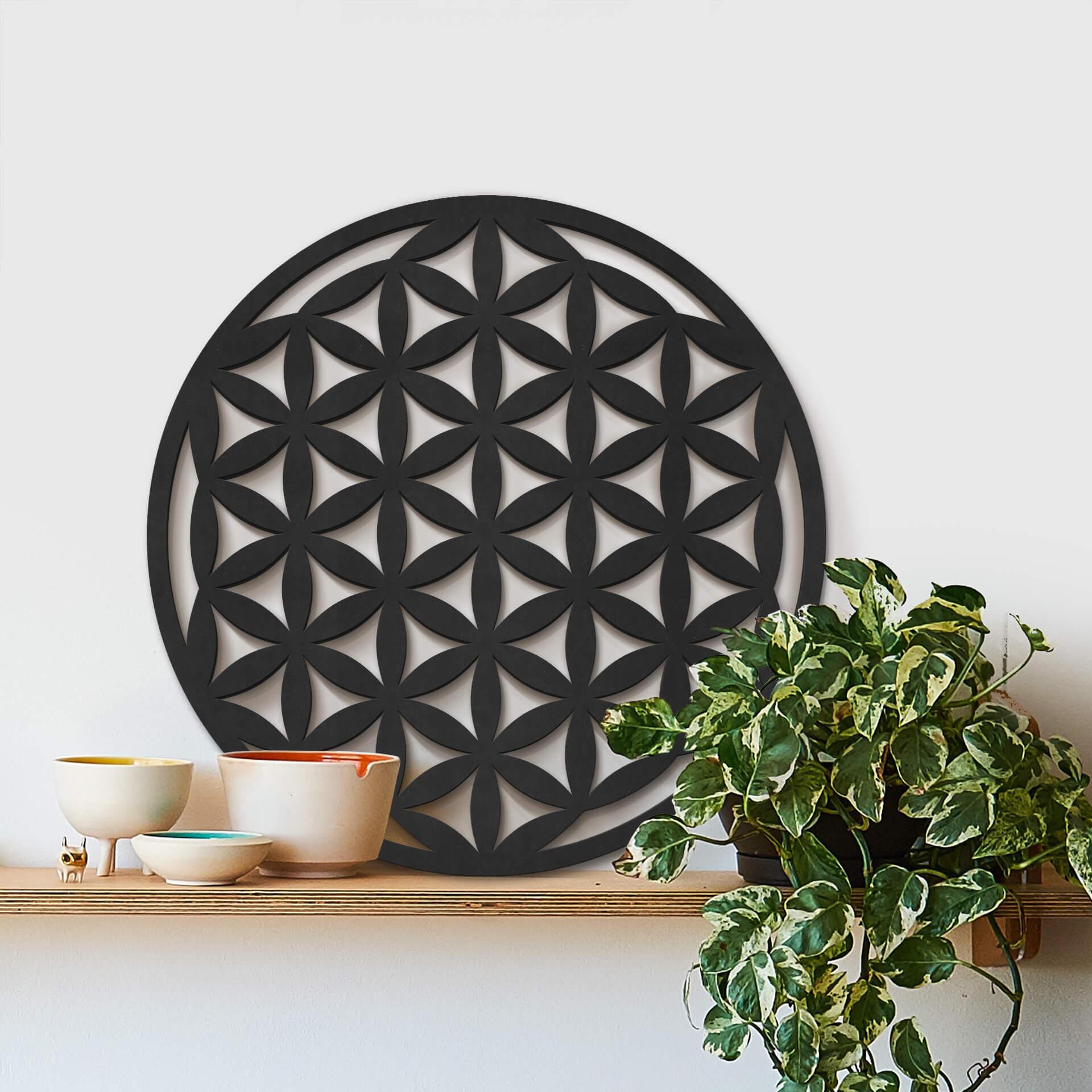 MDF - Decoración en madera geometría flor de la vida