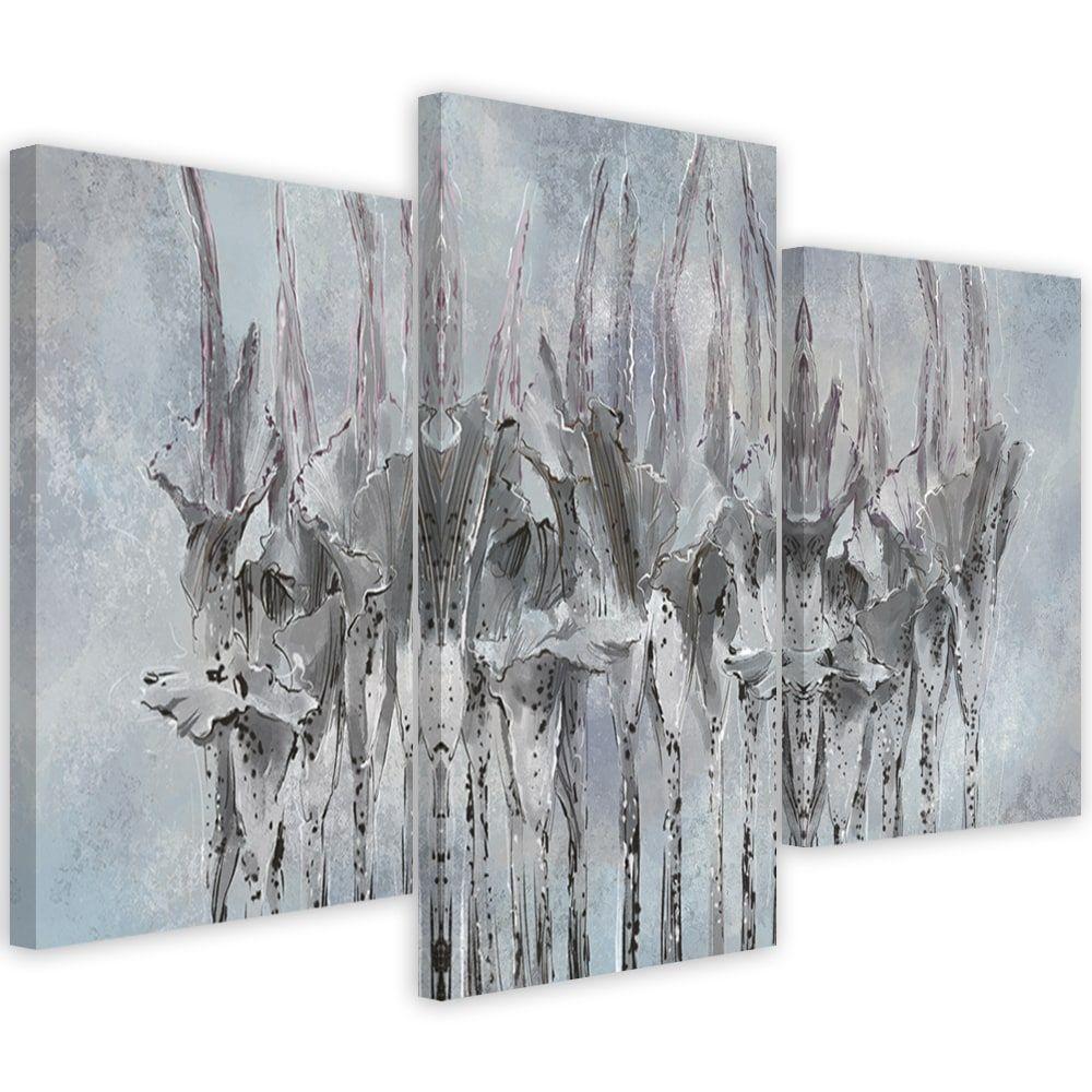 Lærred print 3 dele, planter blomster Simnitło