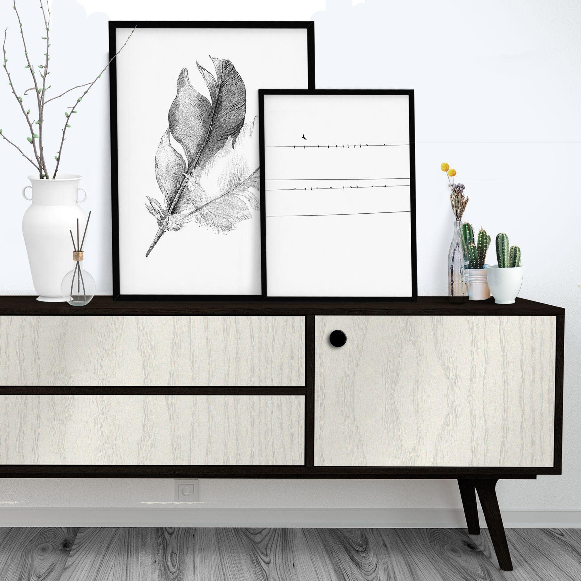 Dekofolie White Holzoptik - selbstklebend  