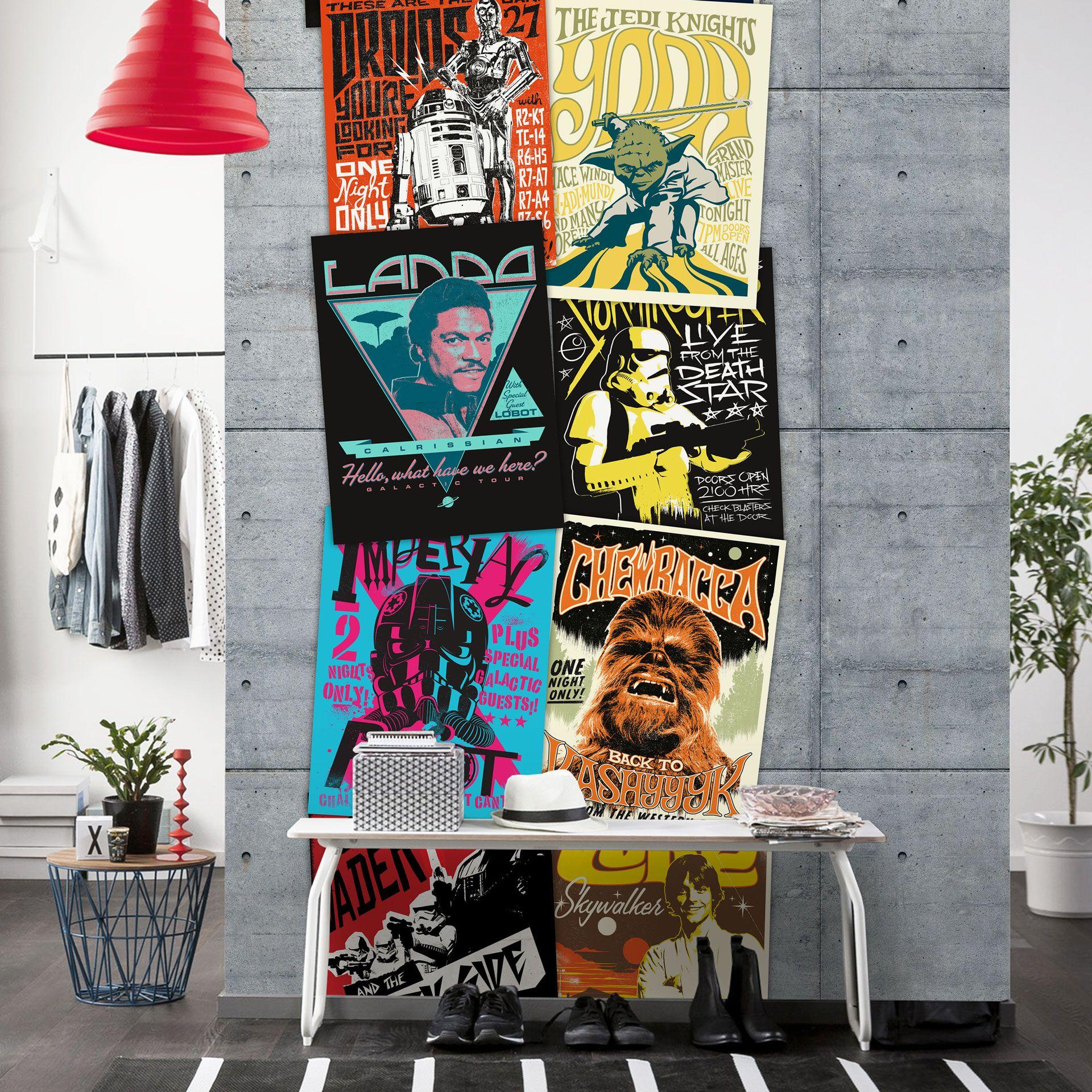 Tapetpanel i fleece -  Star Wars Rock On Wall
