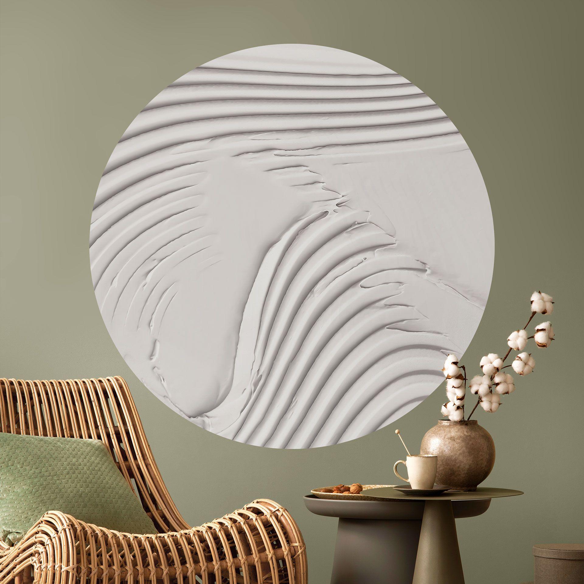 Vinilo decorativo Estructuras suaves en beige - Pictufy Studio - Redondo