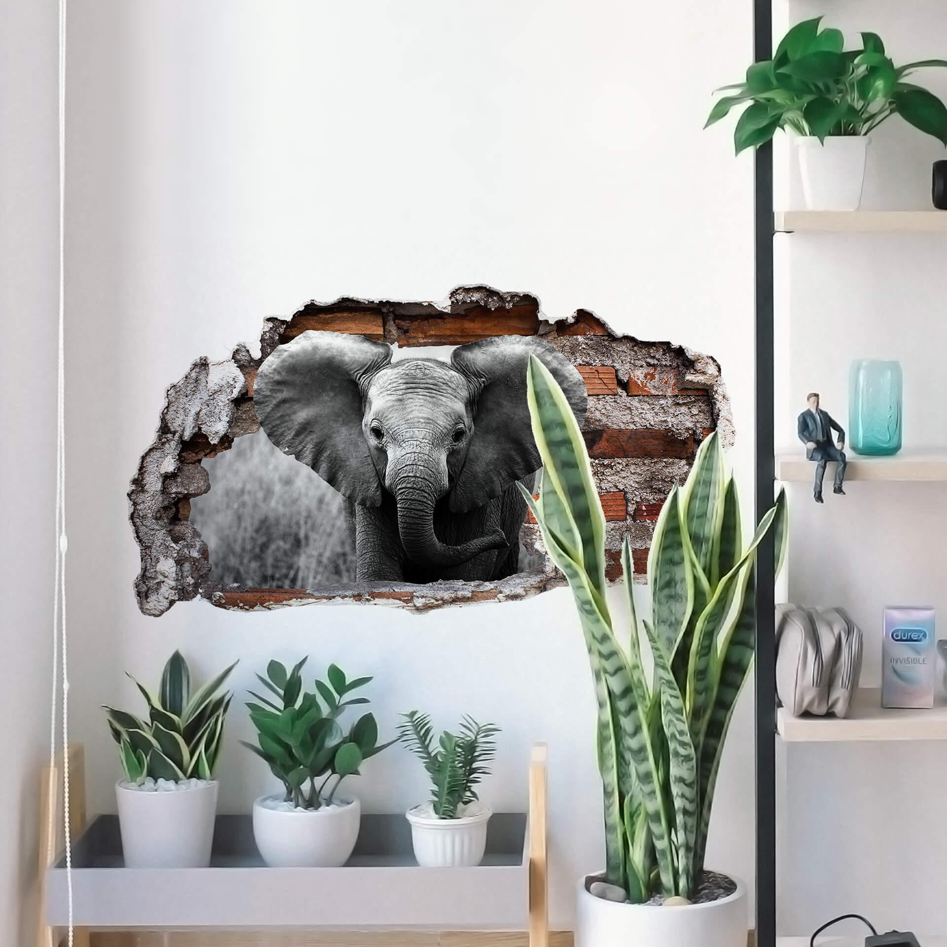 3D Wallsticker Jumbo den lille elefant