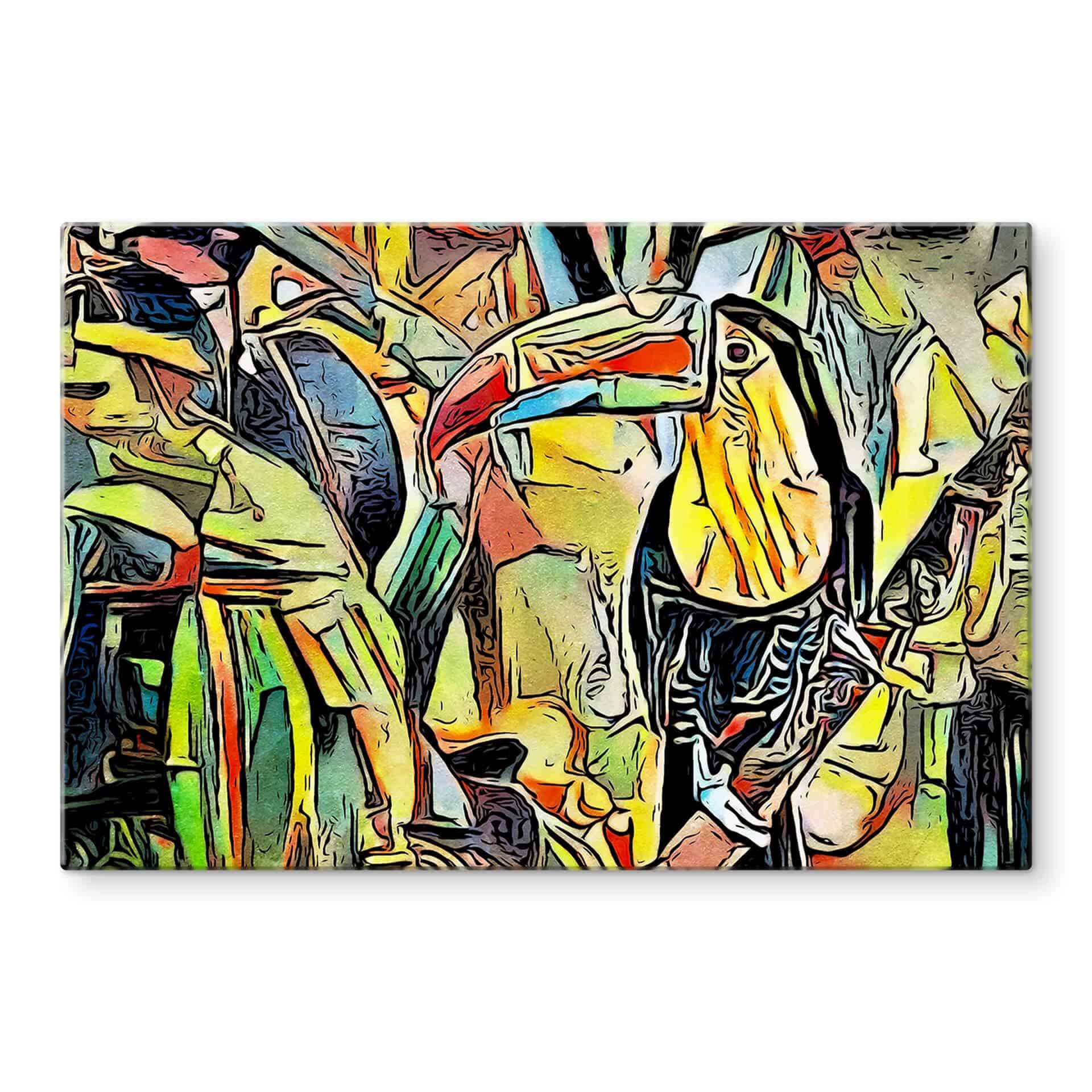 Tableau sur verre Zamart - Toucan