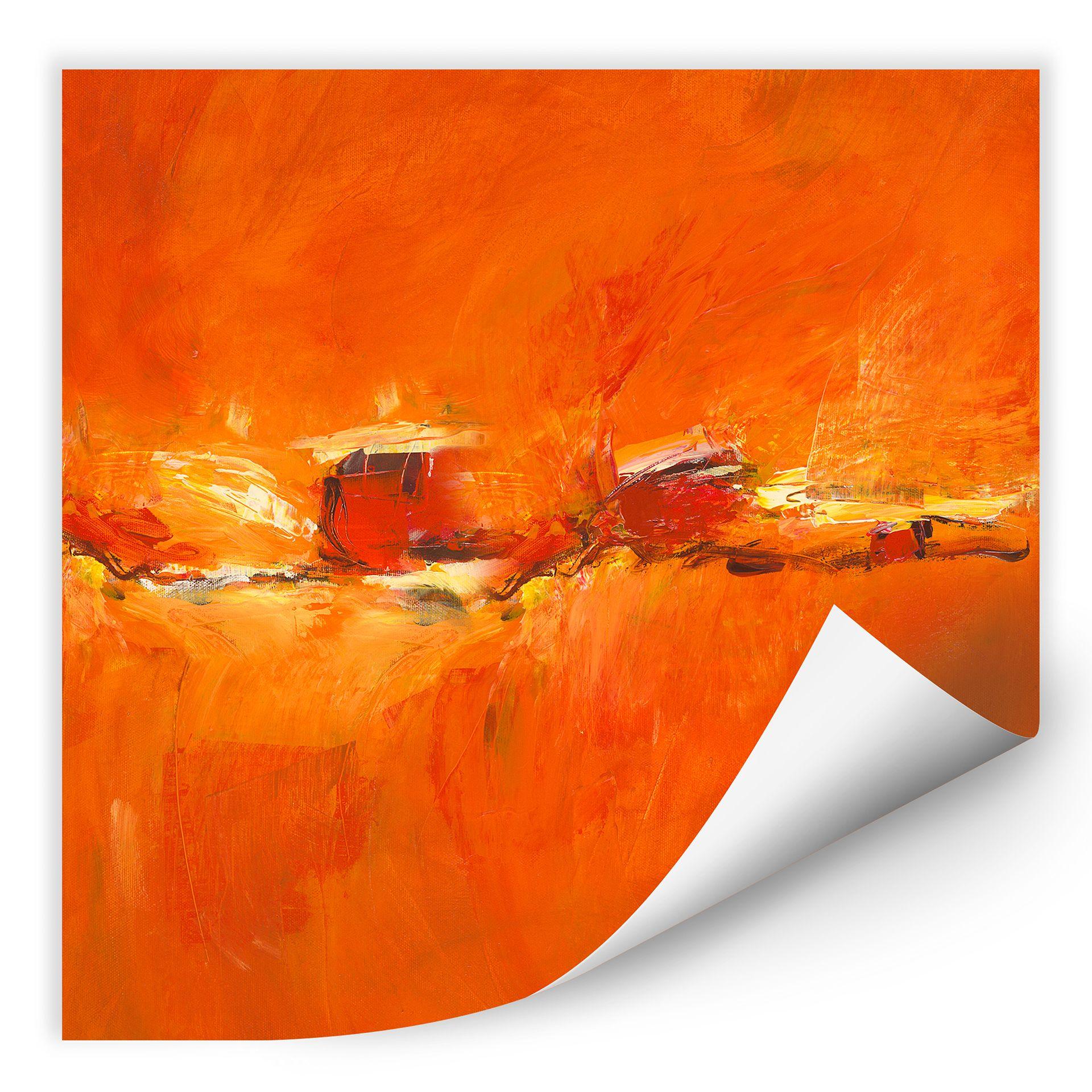Zelfklevende Poster - Schüßler - Composition in Orange
