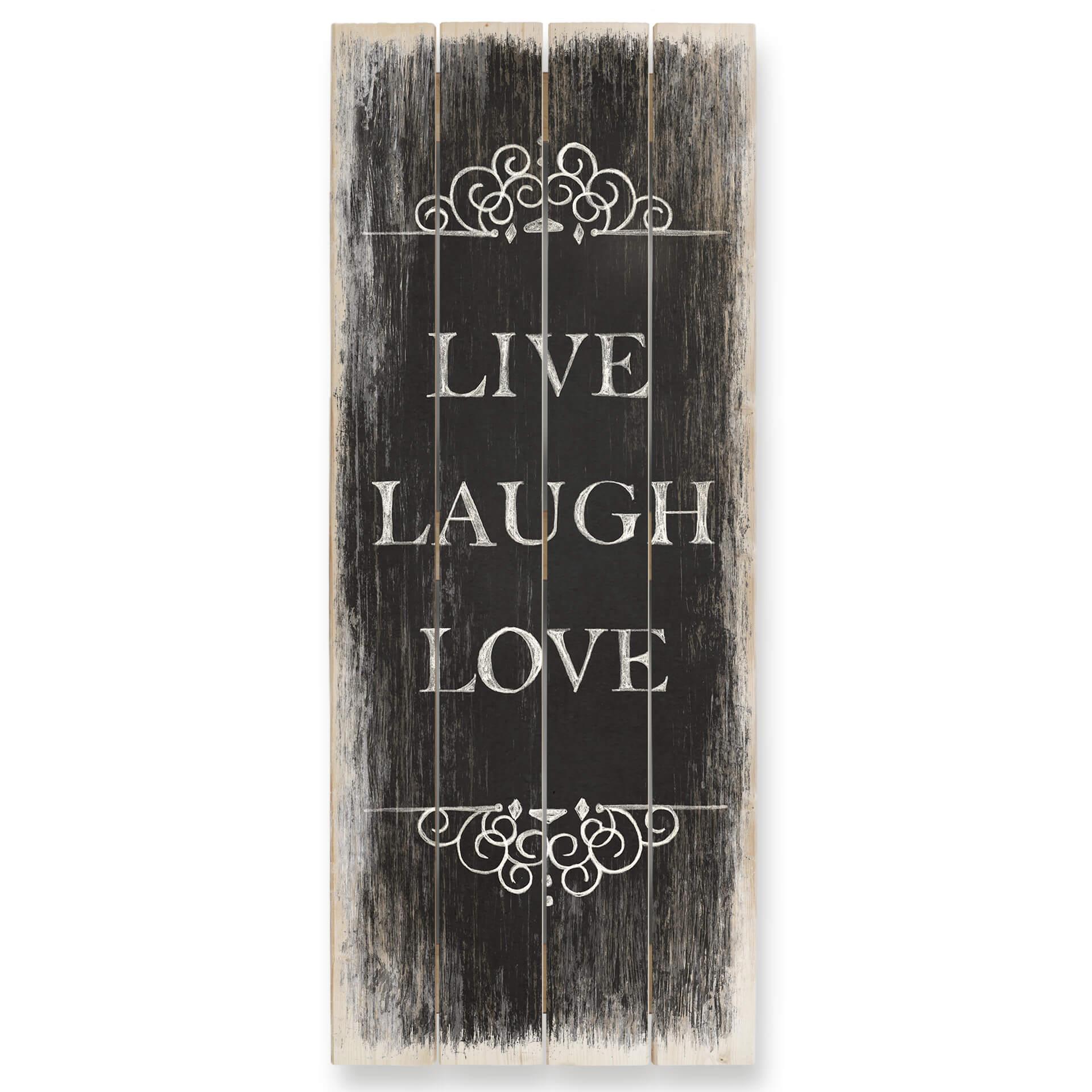 Houten Wanddecoratie Live Laugh Love 01 - Panorama