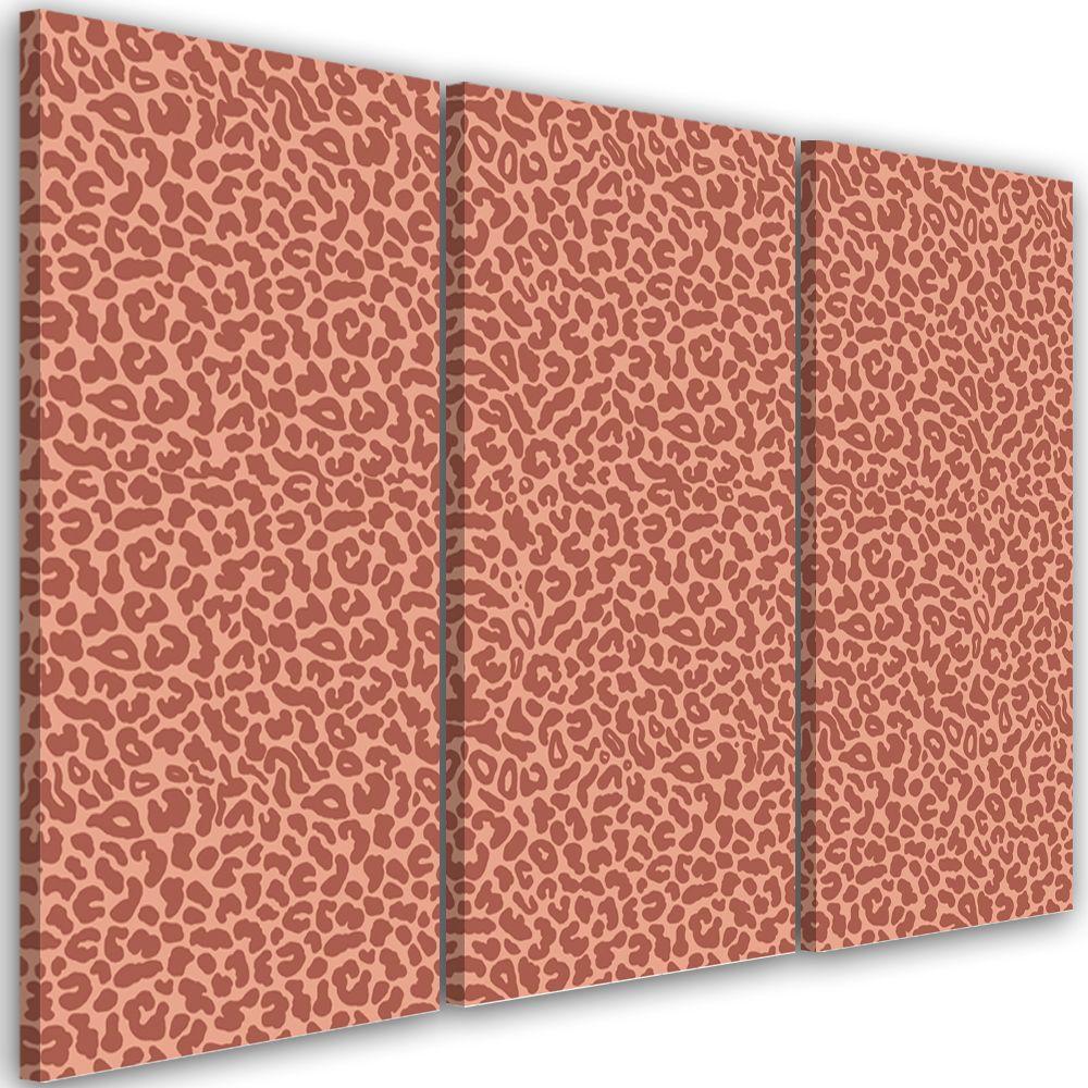 3 stykke lærredsprint, Leopard Leopard Pels Patches Mønster