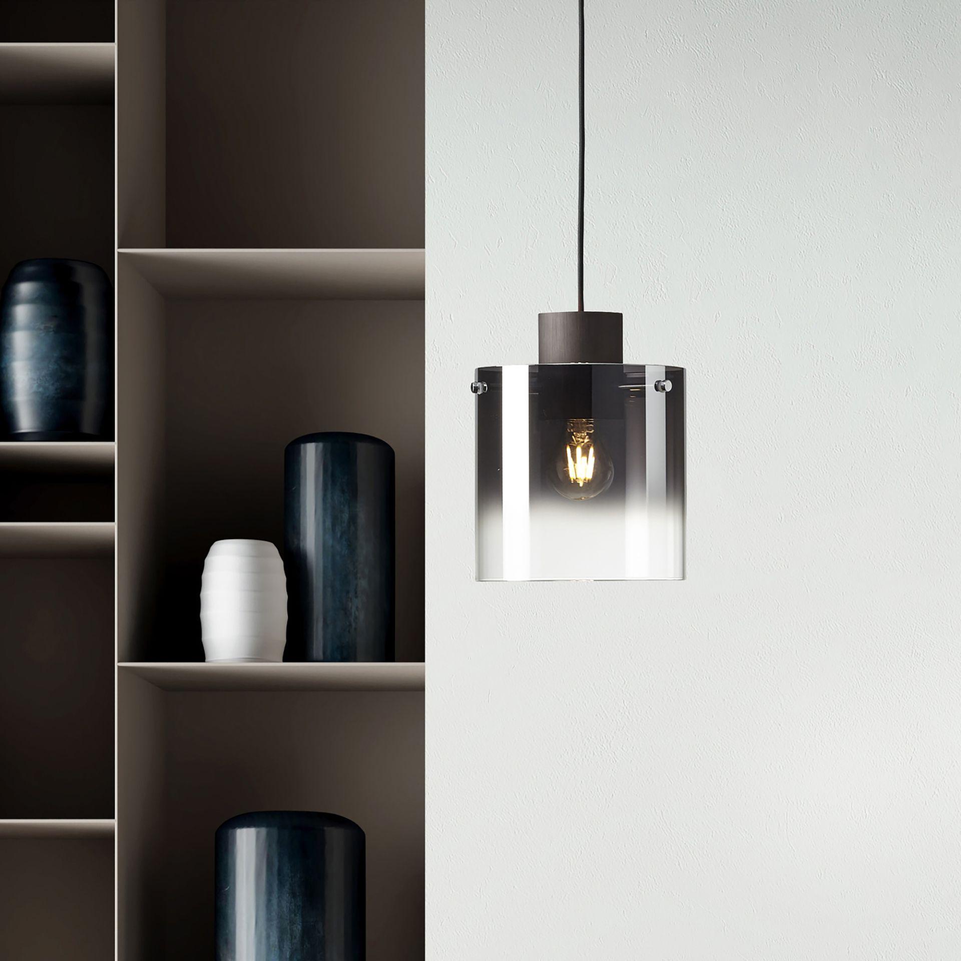 Pendelleuchte Benett, braun, 120 x 20 cm, Glas Pendelleuchte
